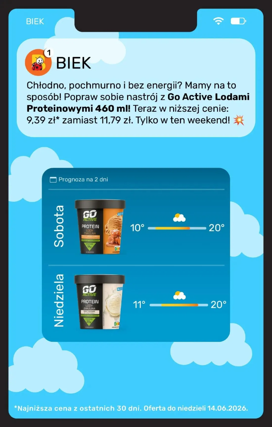 Biedronka gazetka, strona 14 z 24 — Go Active Lodami Proteinowymi