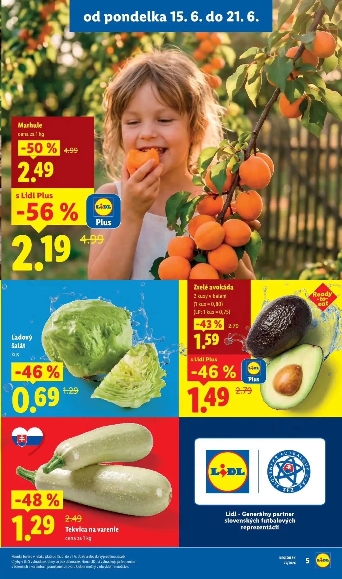 Lidl leták, strana 5 z 101 — Marhule, Zrelé avokáda, Tekvica na varenie
