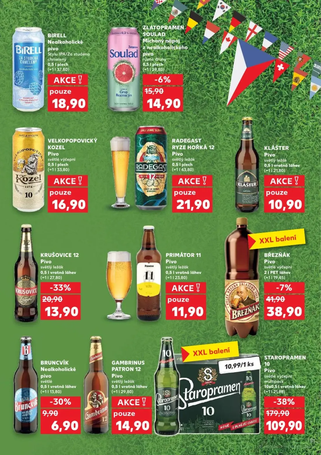 Kaufland leták, strana 31 z 52 — STAROPRAMEN 10 Pivo světlé výčepní multipack, KRUŠOVICE 12 Pivo světlý ležák, BŘEZŇÁK Pivo …