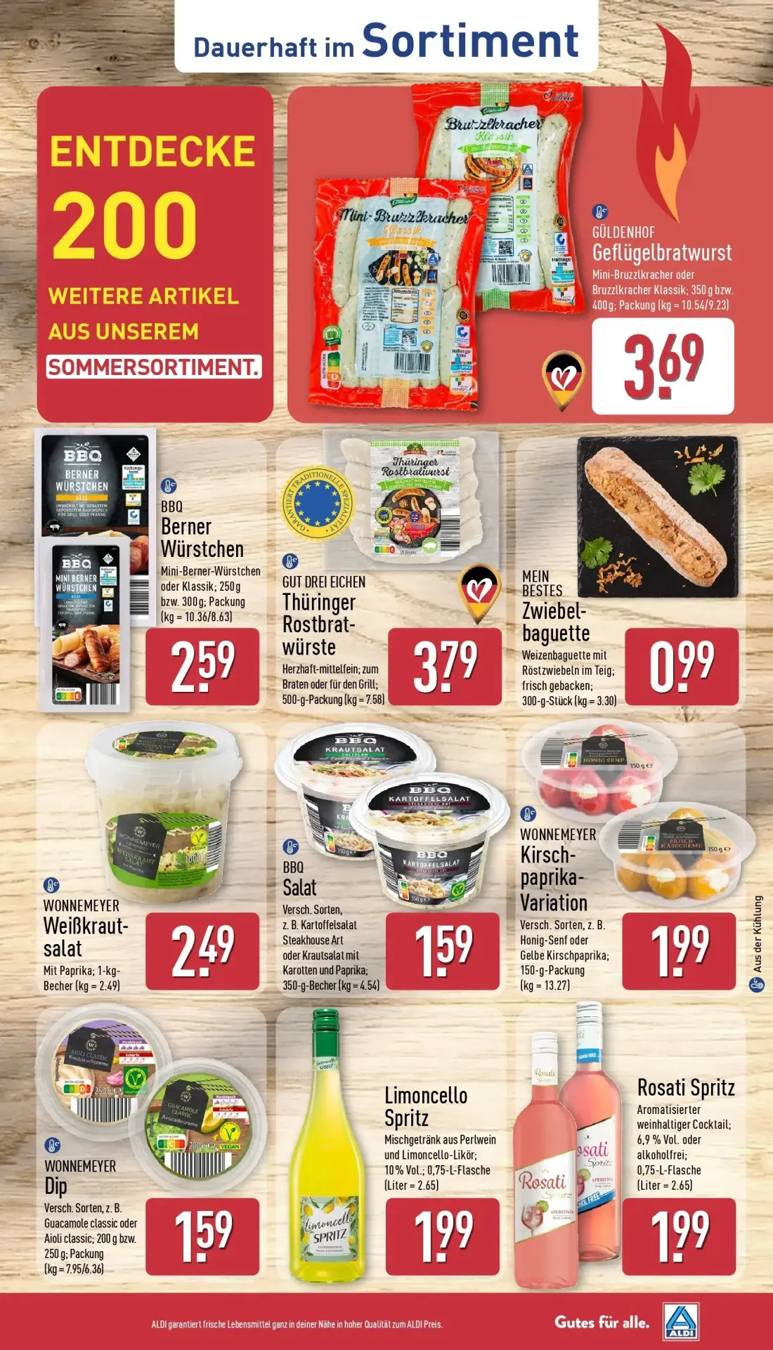 Aldi Nord Prospekt, Seite 3 von 43 — Geflügelbratwurst, Berner Würstchen, Thüringer Rostbratwürste