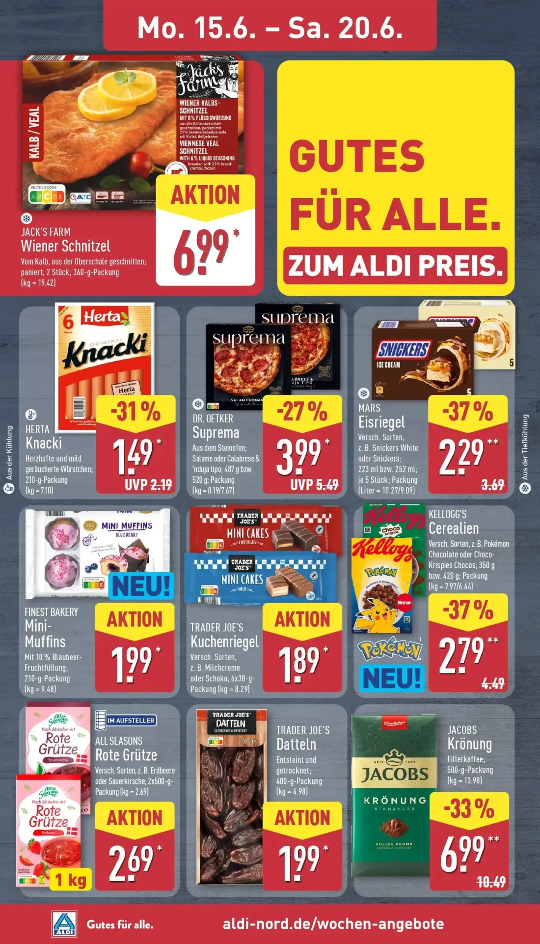 Aldi Nord Prospekt, Seite 12 von 43 — KELLOGG'S Cerealien, MARS Eisriegel, HERTA Knacki