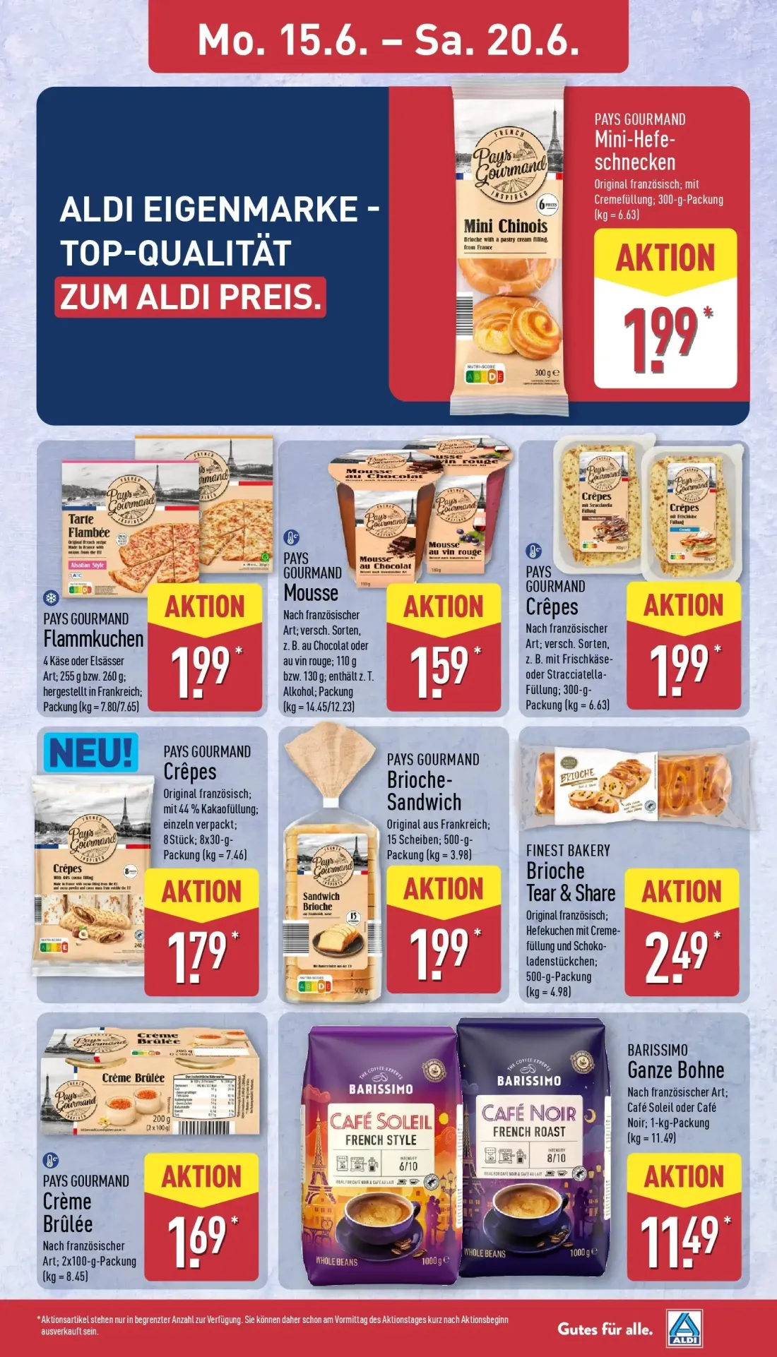 Aldi Nord Prospekt, Seite 17 von 43 — Mini-Hefe-schnecken, Flammkuchen, Mousse