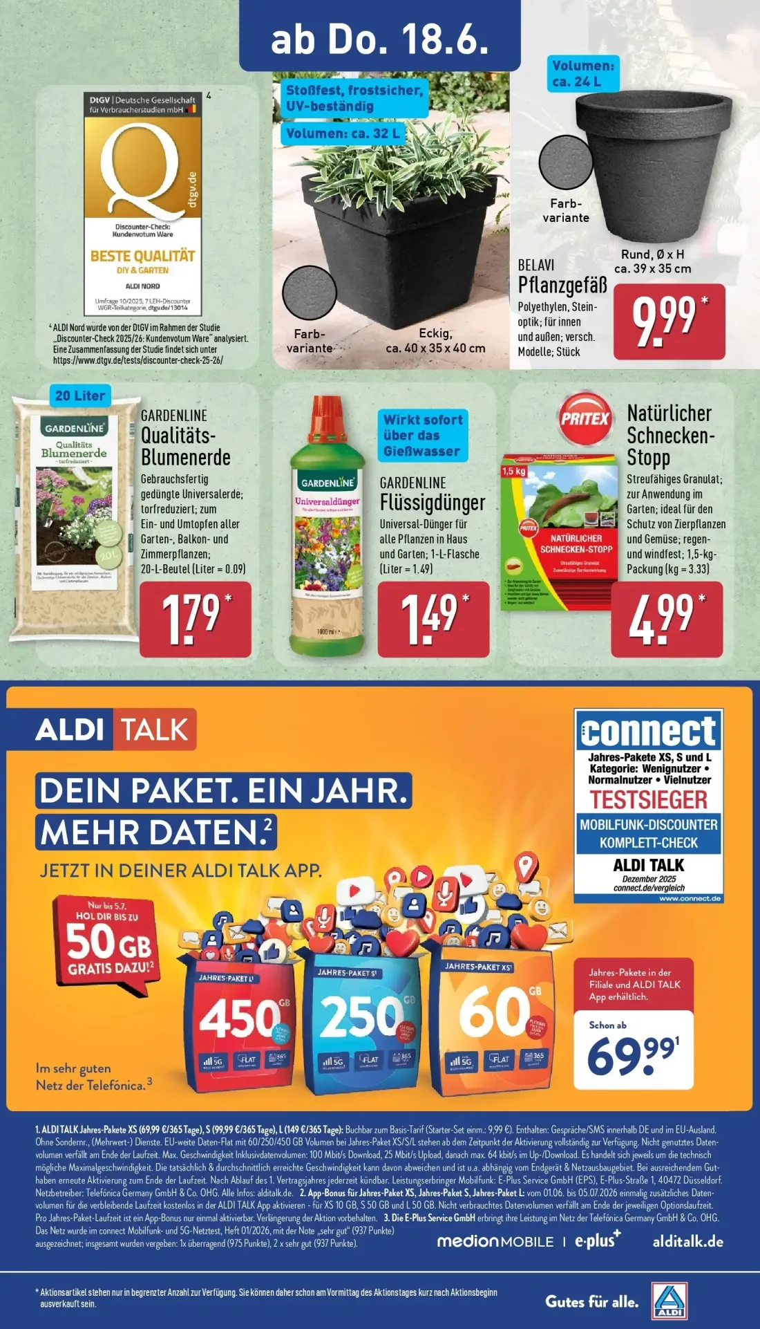 Aldi Nord Prospekt, Seite 31 von 43 — BELAVI Pflanzgefäß, BELAVI Pflanzgefäß, GARDENLINE Qualitäts-Blumenerde