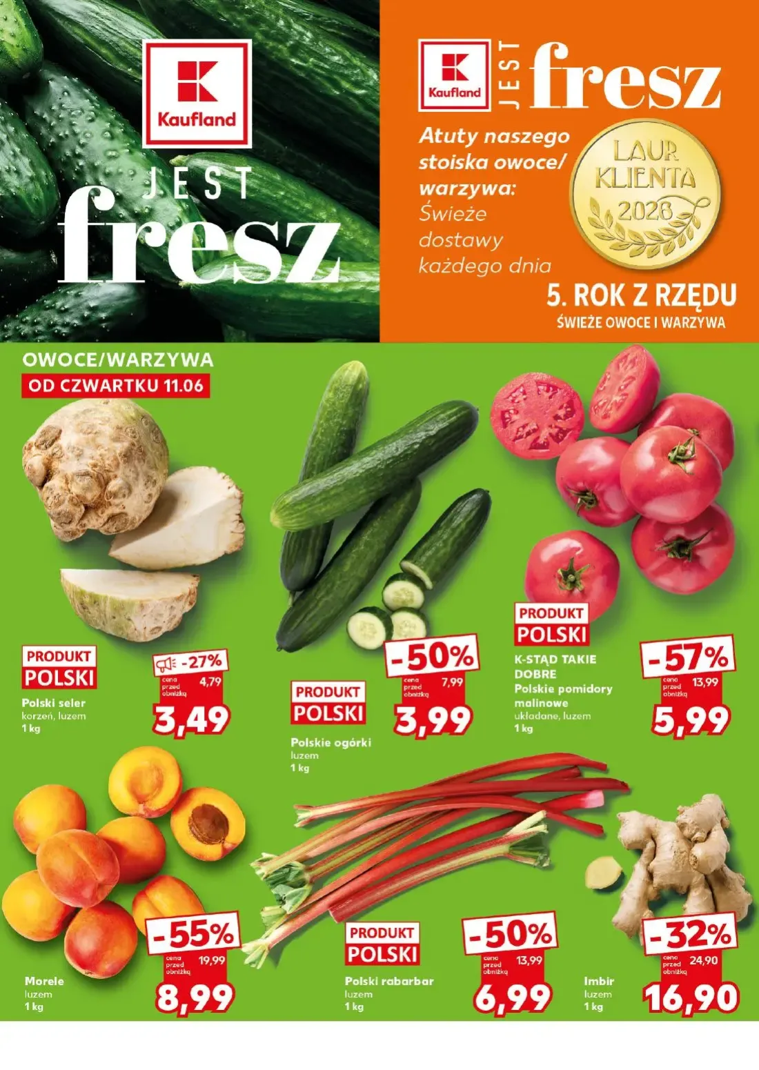 Kaufland gazetka, strona 6 z 30 — Polskie pomidory malinowe, Polski rabarbar, Polskie ogórki
