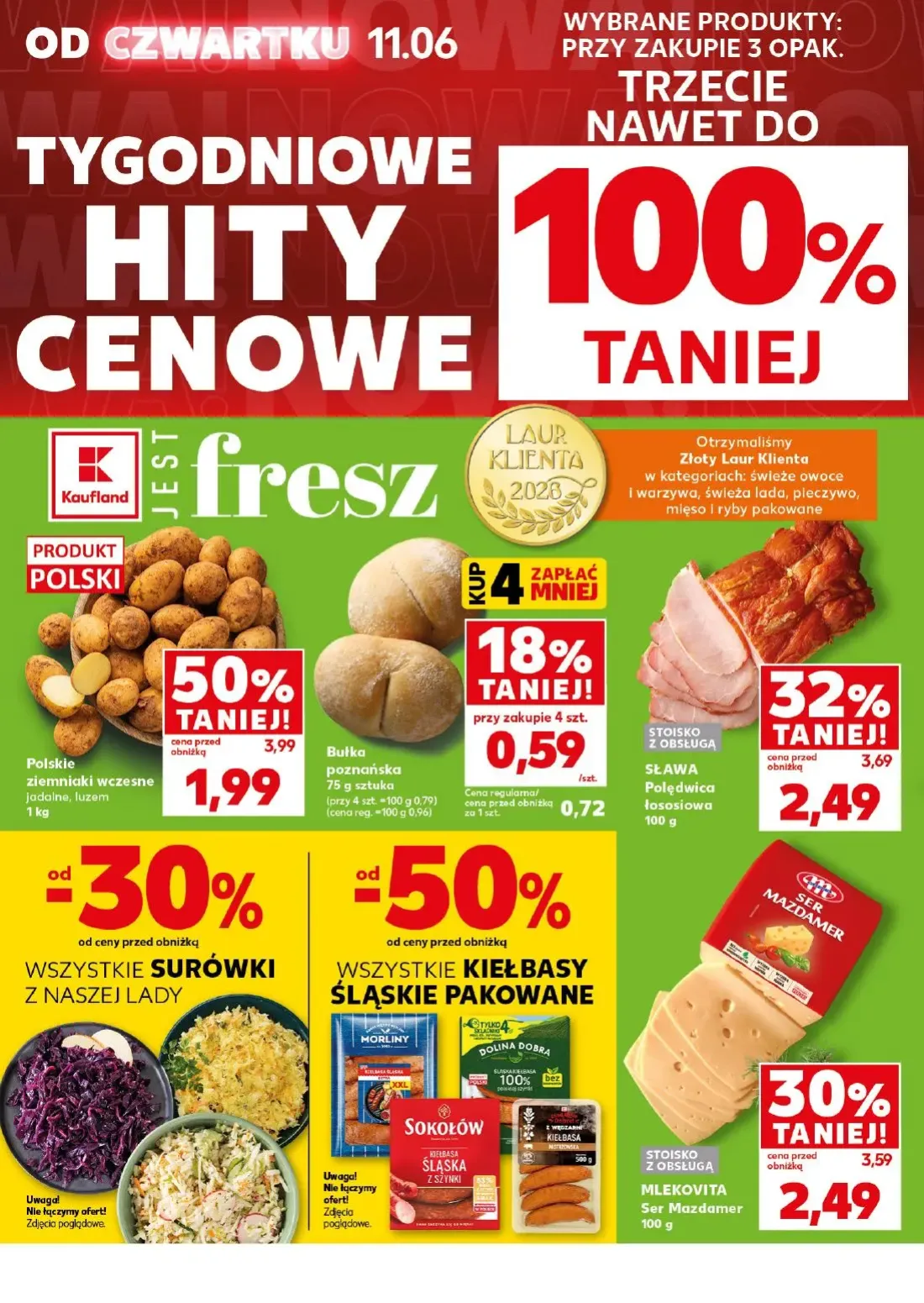 Kaufland gazetka, strona 8 z 30 — Polskie ziemniaki wczesne jadalne, luzem, SŁAWA Polędwica łososiowa, MLEKOVITA Ser Mazdamer