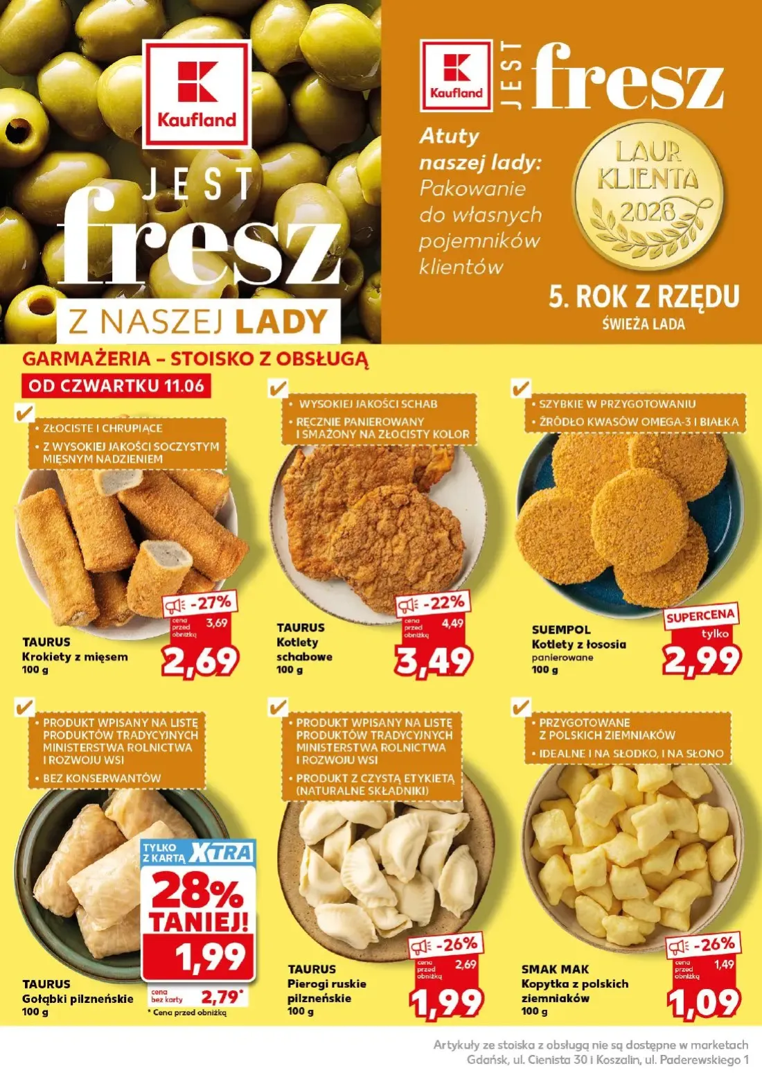 Kaufland gazetka, strona 14 z 30 — TAURUS Krokiety z mięsem, TAURUS Kotlety schabowe, TAURUS Gołąbki pilzneńskie