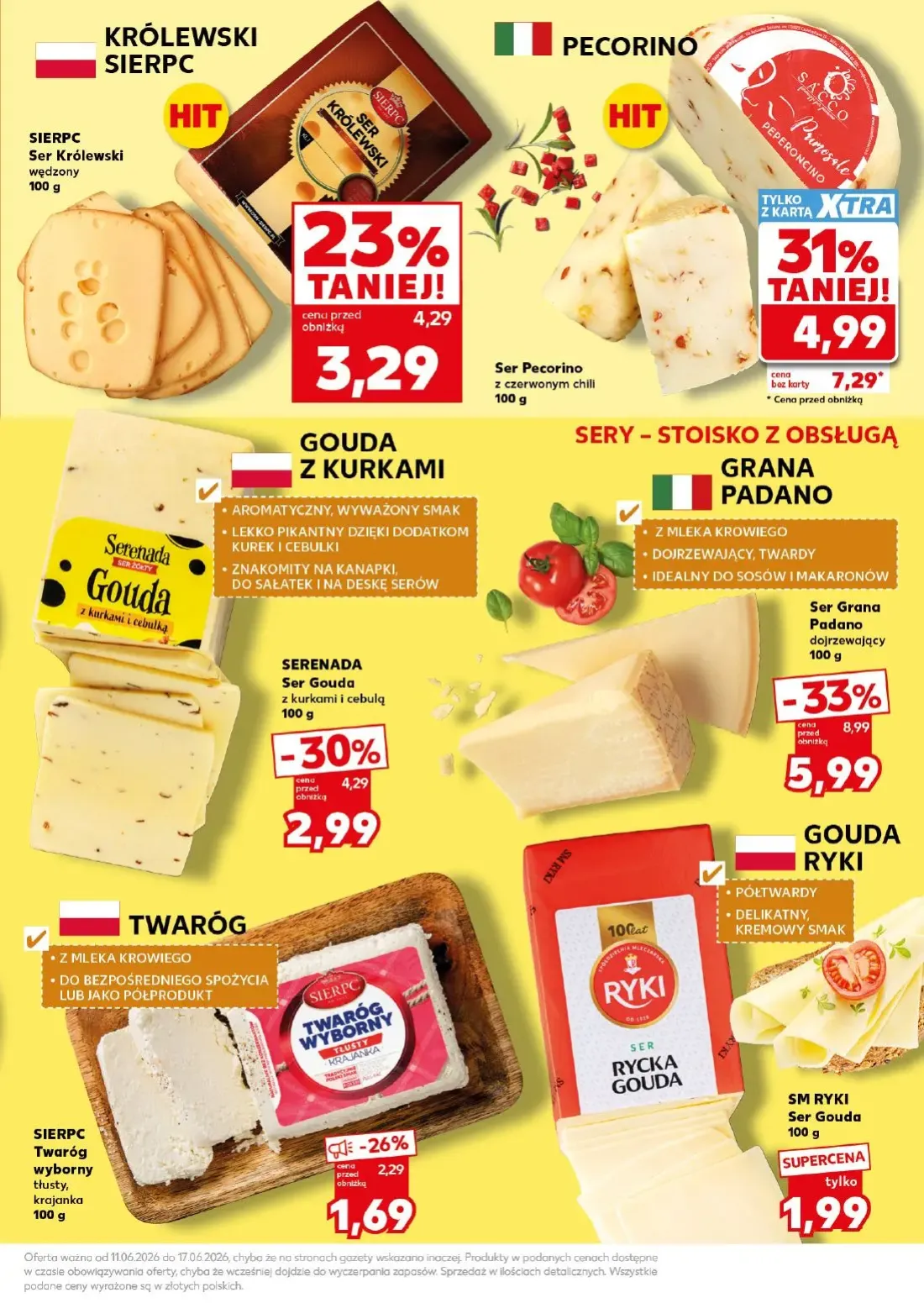 Kaufland gazetka, strona 15 z 30 — Ser Grana Padano dojrzewający, Ser Pecorino z czerwonym chili, SERENADA Ser Gouda z kurka…