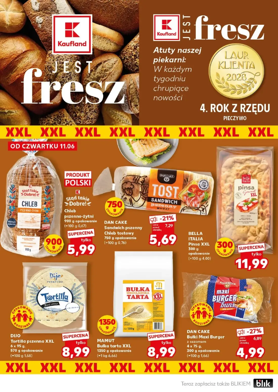 Kaufland gazetka, strona 16 z 30 — DAN CAKE Bułki Maxi Burger z sezamem, DAN CAKE Sandwich pszenny Chleb tostowy, Chleb psze…