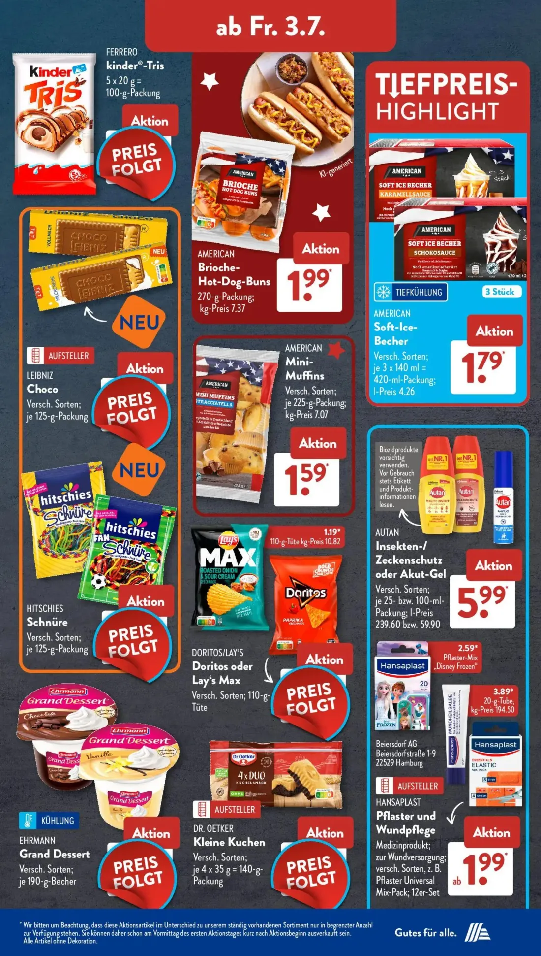 Aldi Süd Prospekt, Seite 15 von 24 — HANSAPLAST Pflaster und Wundpflege, AUTAN Insekten-/ Zeckenschutz oder Akut-Gel, DORITO…