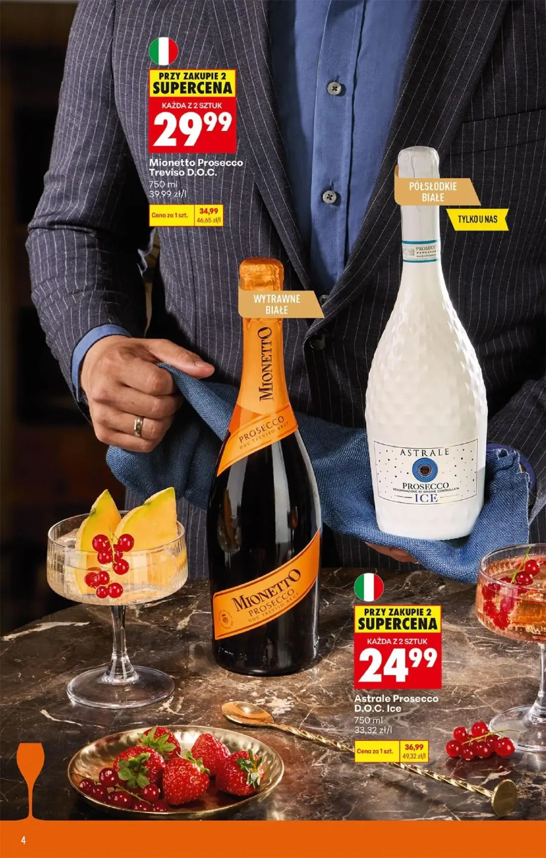 Biedronka gazetka, strona 6 z 39 — Astrale Prosecco D.O.C. Ice, Mionetto Prosecco Treviso D.O.C.