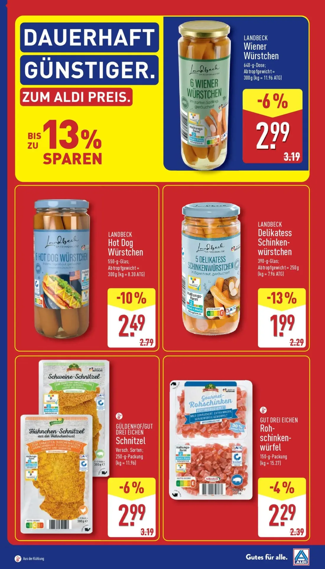 Aldi Nord Prospekt, Seite 4 von 41 — Hot Dog Würstchen