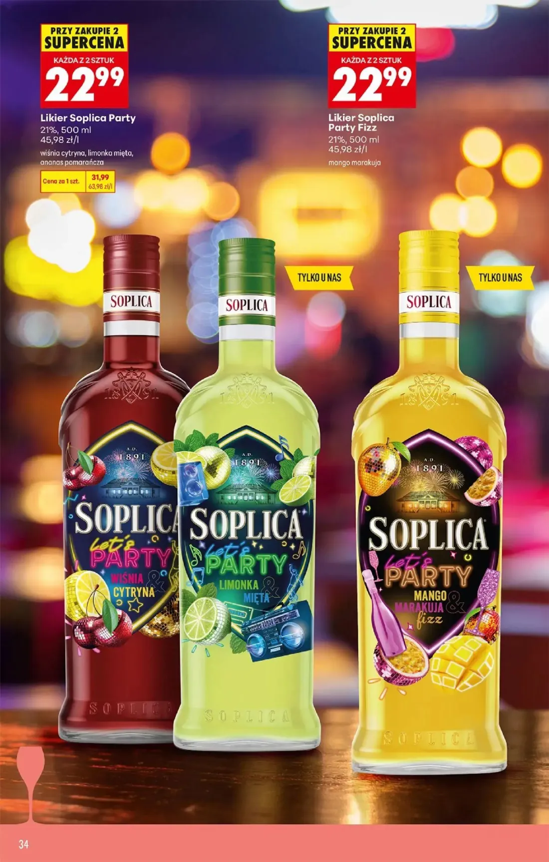 Biedronka gazetka, strona 36 z 39 — Likier Soplica Party, Likier Soplica Party Fizz