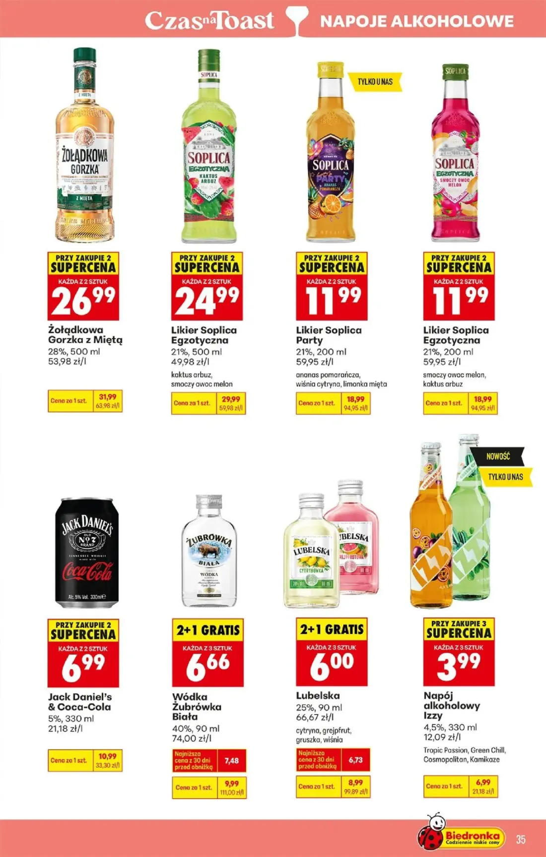Biedronka gazetka, strona 37 z 39 — Likier Soplica Party, Likier Soplica Egzotyczna, Likier Soplica Egzotyczna