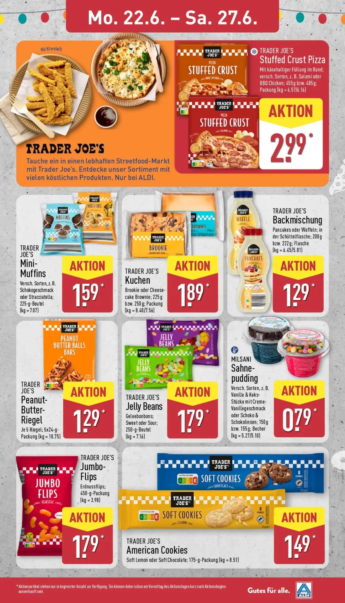 Aldi Nord Prospekt, Seite 13 von 41 — Mini-Muffins, Peanut-Butter-Riegel, Jelly Beans