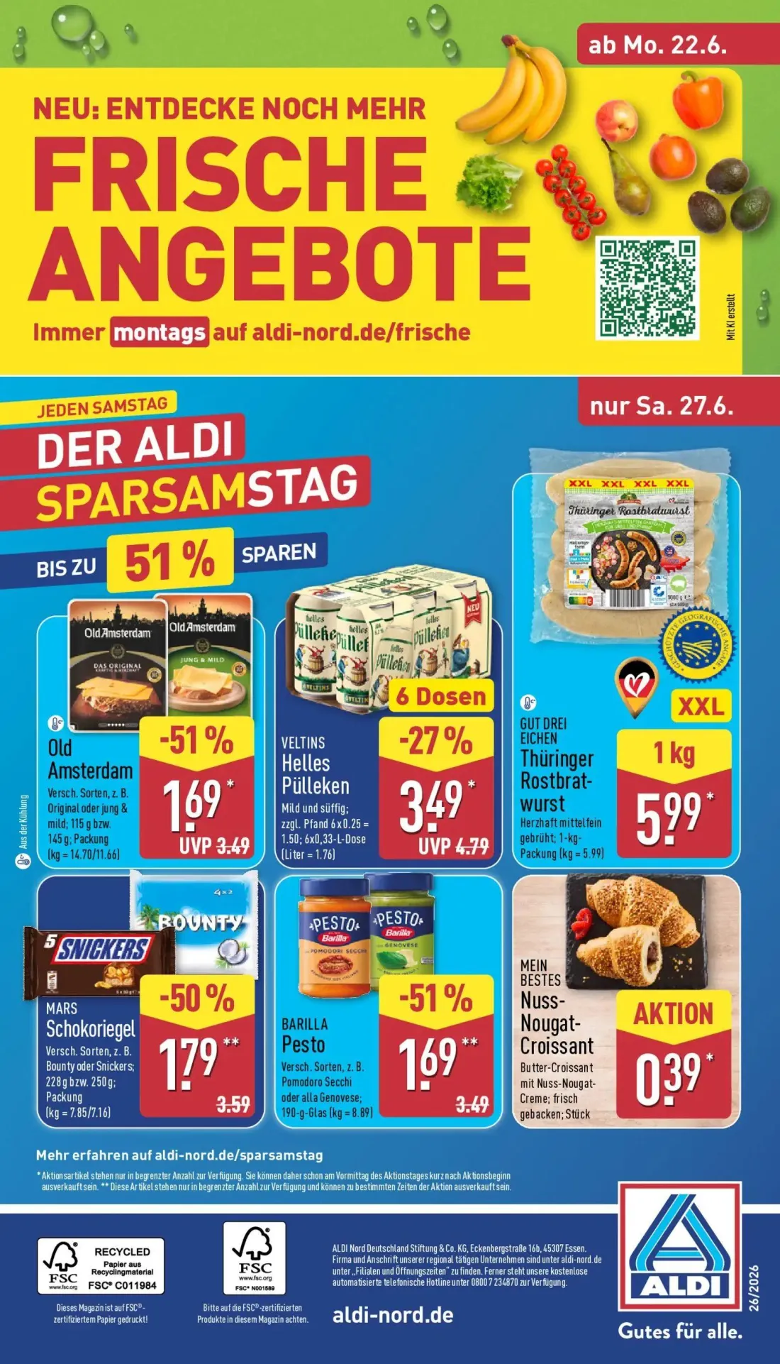Aldi Nord Prospekt, Seite 34 von 41 — MEIN BESTES Nuss-Nougat-Croissant