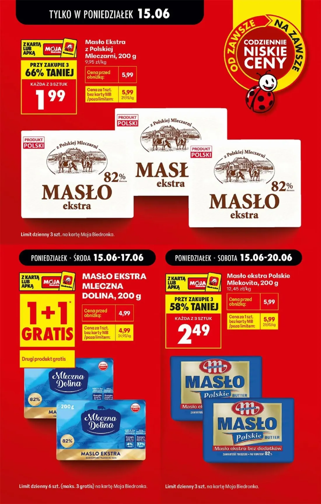 Biedronka gazetka, strona 5 z 87 — Masło Ekstra z Polskiej Mleczarni, Masło ekstra Polskie Mlekovita, MASŁO EKSTRA MLEKOWA D…