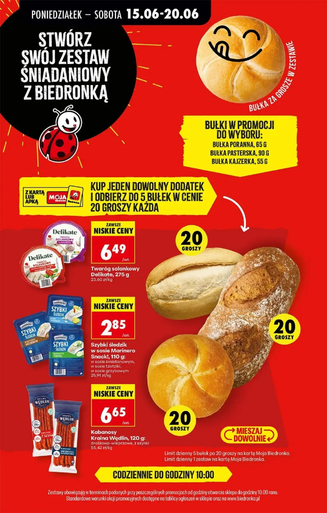 Biedronka gazetka, strona 9 z 87 — Twaróg solankowy Delikate, Szybki śledzik w sosie Marinero Snack!, Bułka Poranna