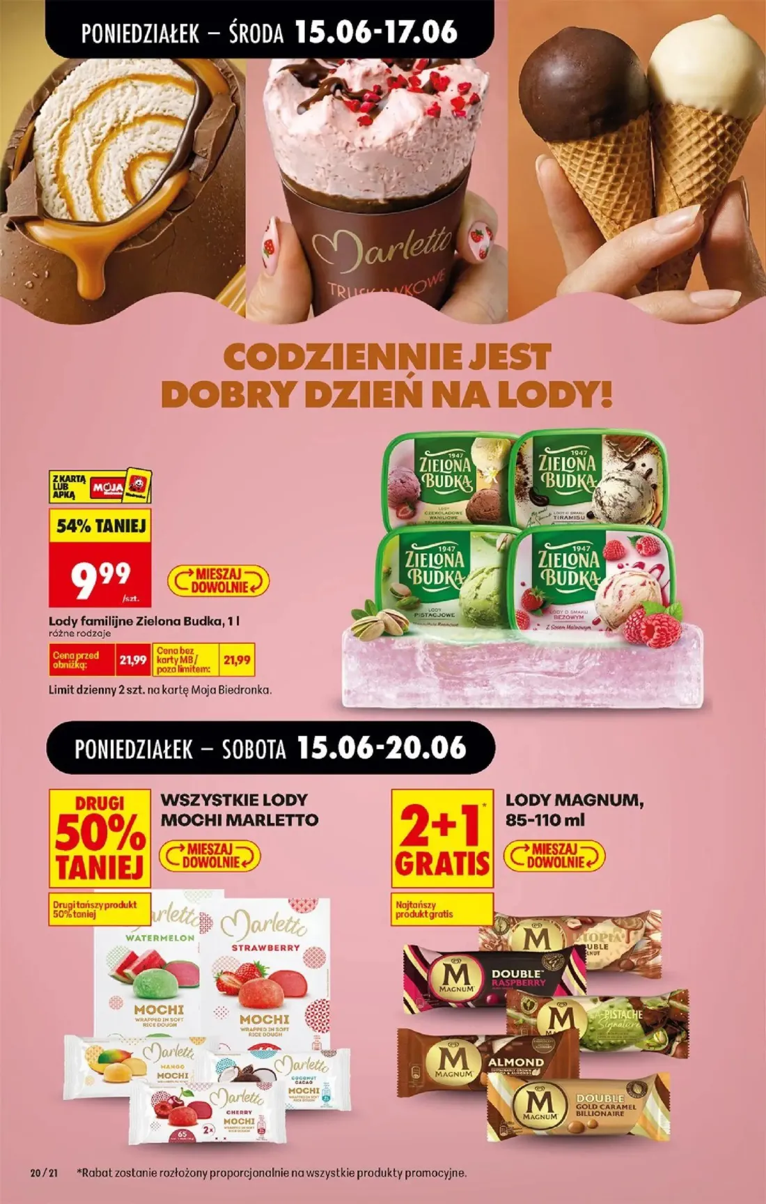 Biedronka gazetka, strona 24 z 87 — Lody familijne Zielona Budka