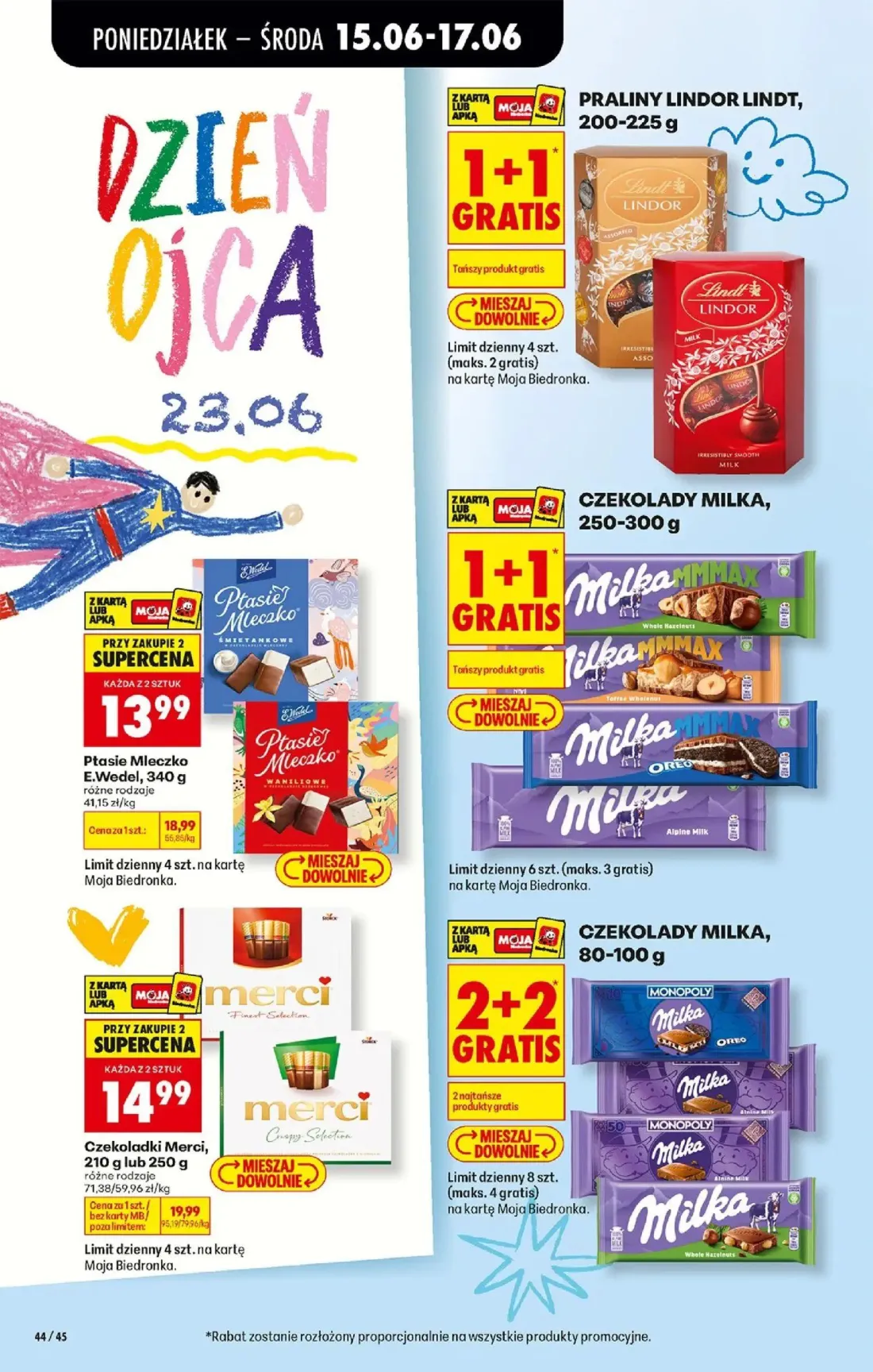 Biedronka gazetka, strona 60 z 87 — Ptasie Mleczko E.Wedel, Czekoladki Merci