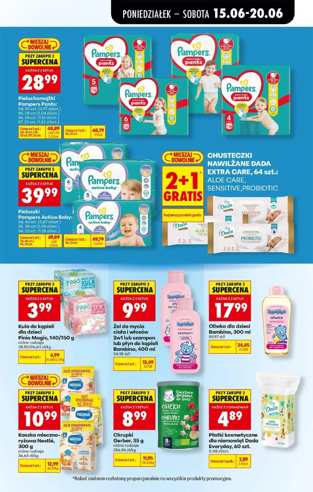 Biedronka gazetka, strona 79 z 87 — Pieluchomajtki Pampers Pants, Pieluszki Pampers Active Baby, Oliwka dla dzieci Bambino