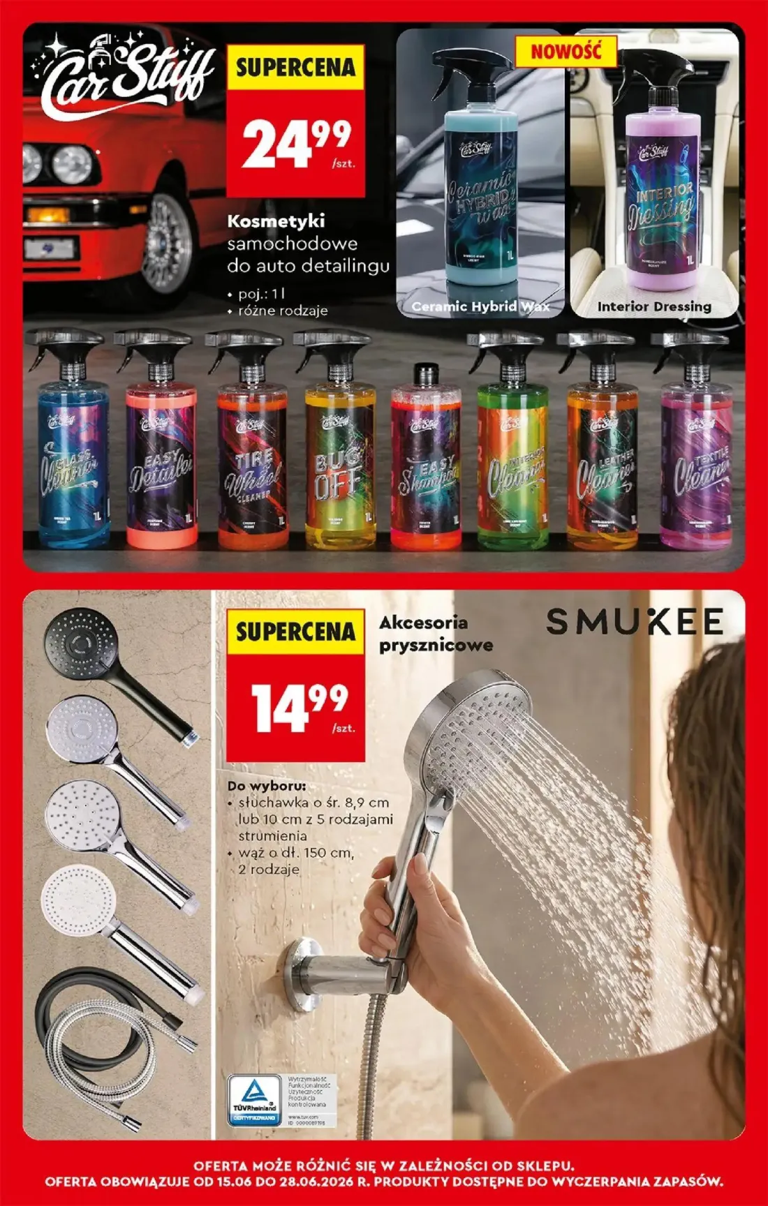 Biedronka gazetka, strona 85 z 87 — Kosmetyki samochodowe do auto detailingu, Akcesoria prysznicowe
