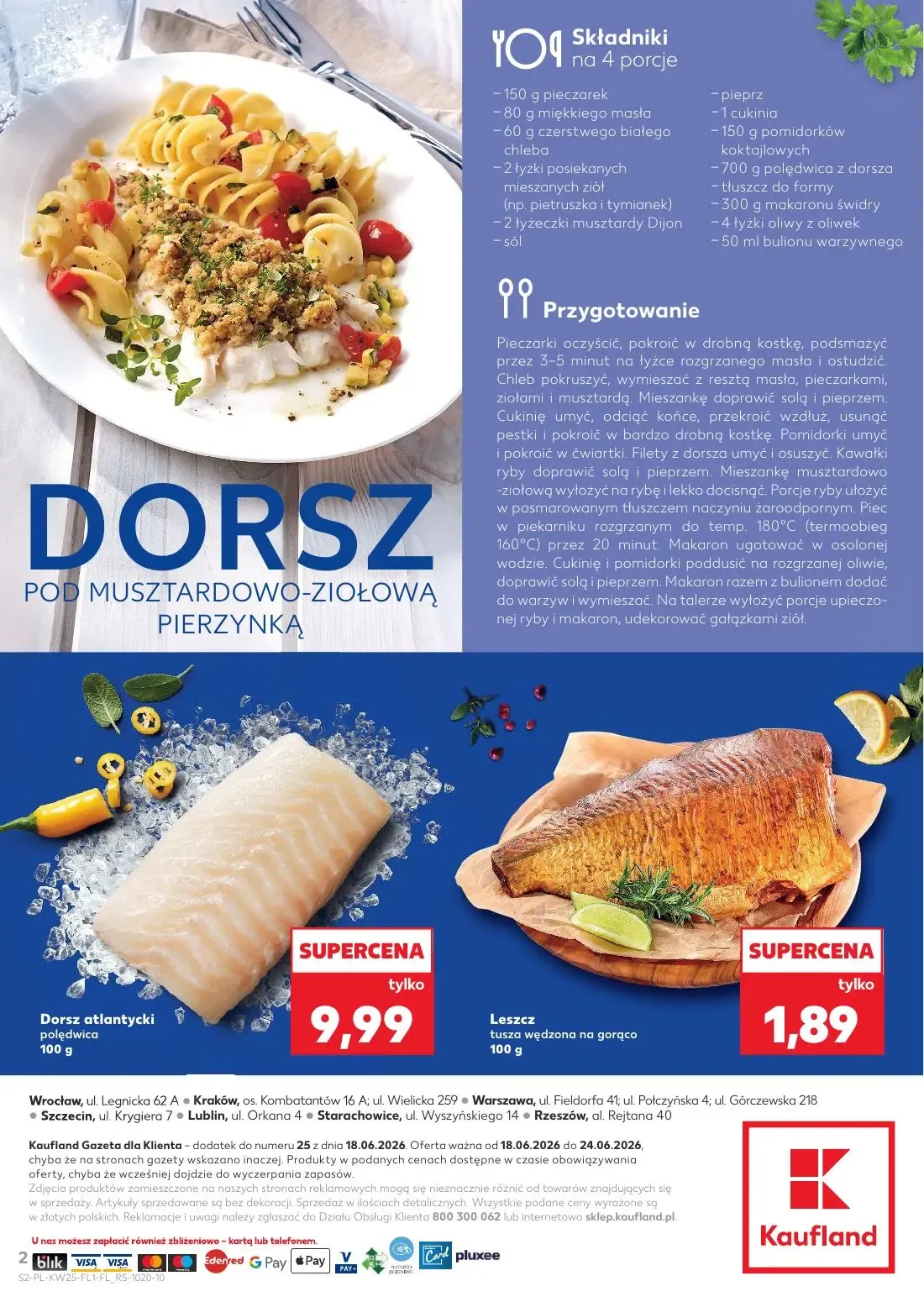 Kaufland gazetka, strona 2 z 2 — Dorsz atlantycki polędwica, Leszcz tusza wędzona na gorąco