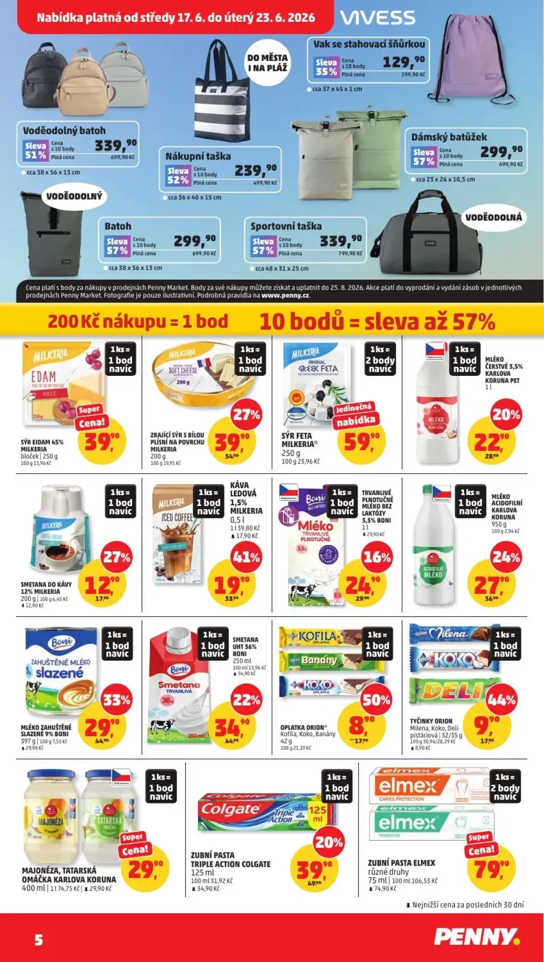 PENNY leták, strana 5 z 35 — MLÉKO ČERSTVÉ 3,5% KARLOVA KORUNA PET