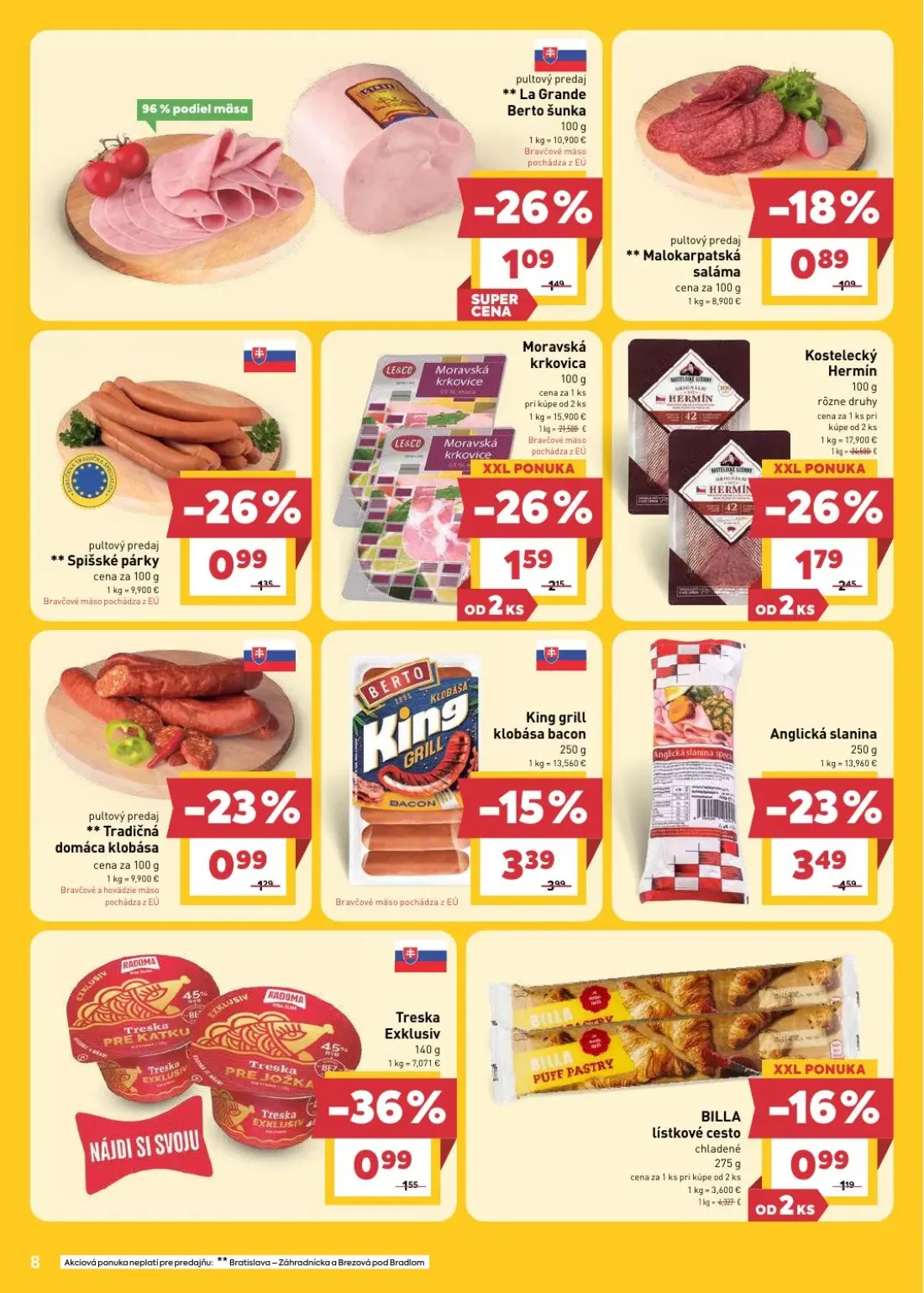 Billa leták, strana 8 z 28
