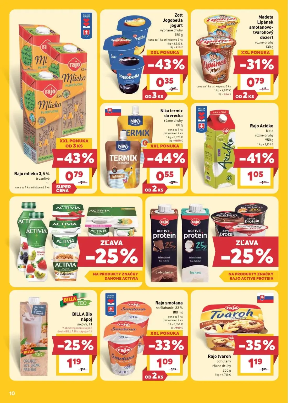 Billa leták, strana 10 z 28 — Rajo mlieko 3,5%
