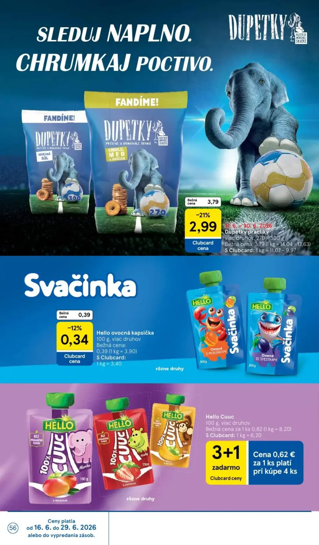 Tesco leták, strana 56 z 58 — Hello ovocná kapsička