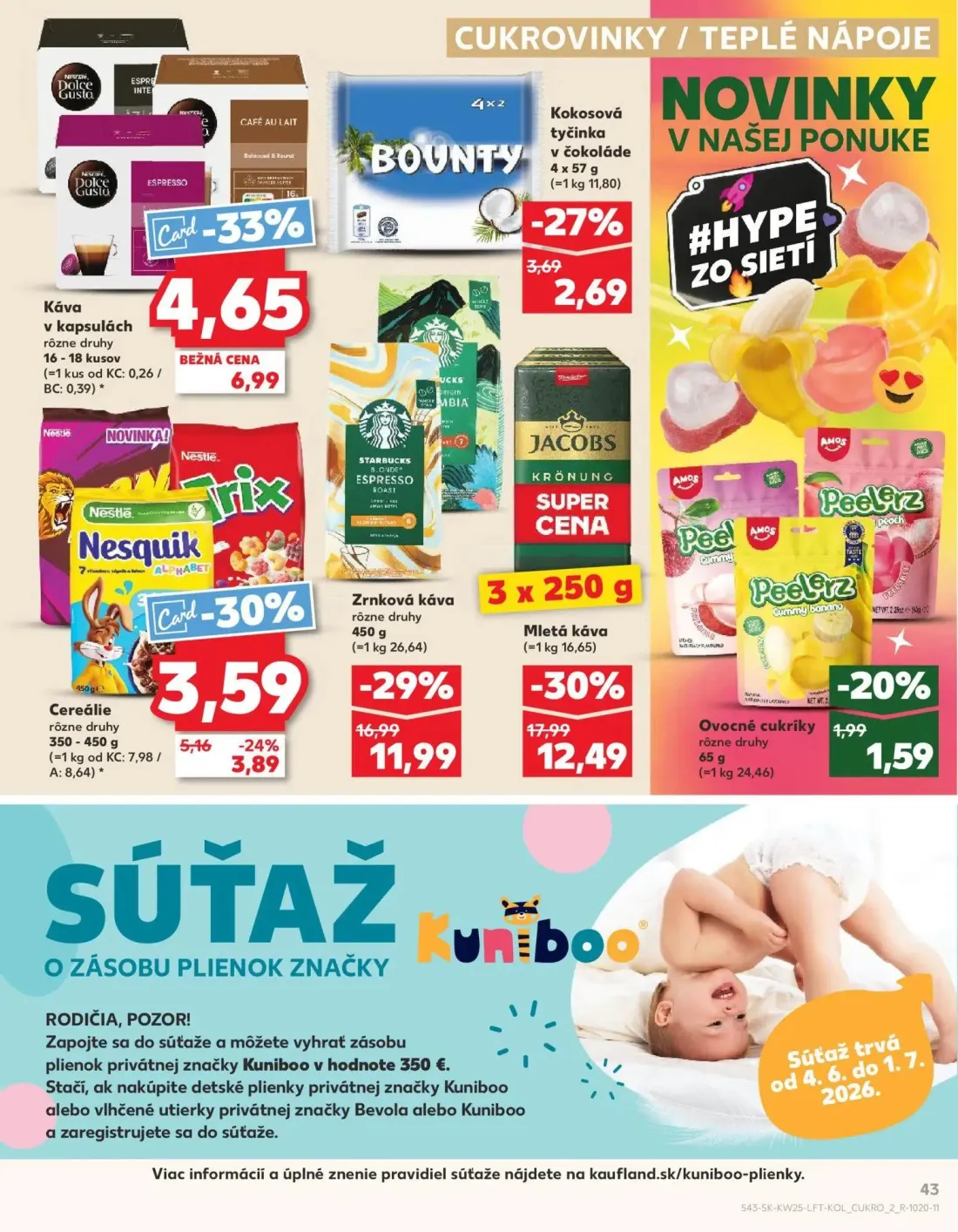 Kaufland leták, strana 43 z 84 — Mletá káva, Zrnková káva