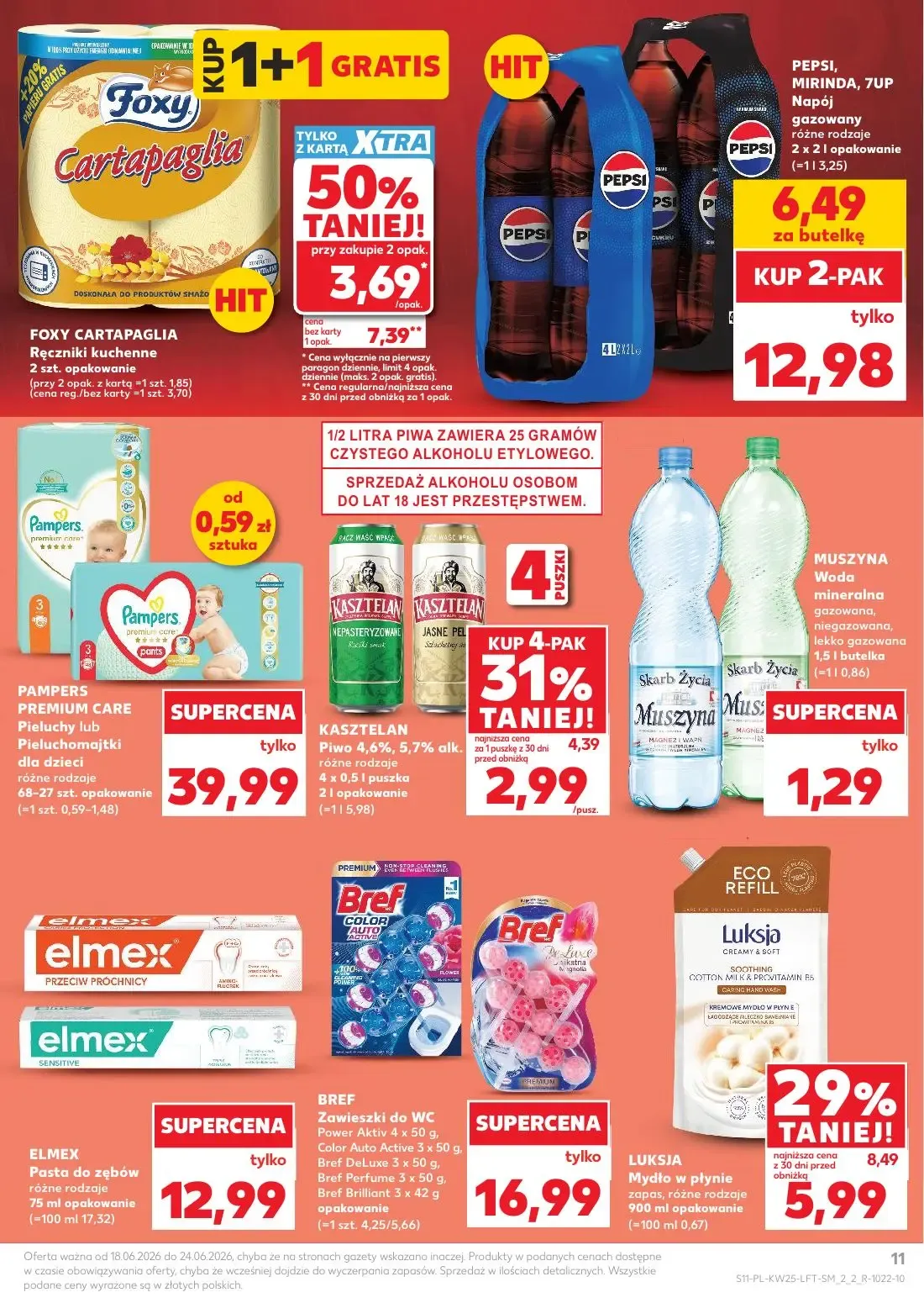 Kaufland gazetka, strona 11 z 70 — KASZTELAN Piwo 4,6%, 5,7% alk.