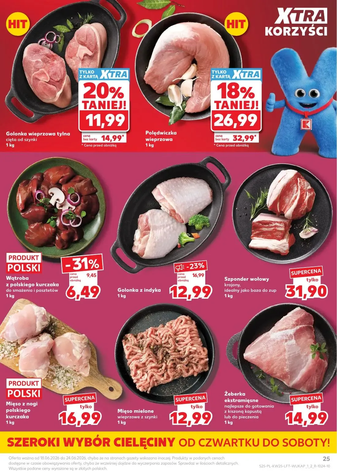 Kaufland gazetka, strona 25 z 70 — Polędwiczka wieprzowa, Golonka z indyka, Golonka wieprzowa tylna cięta od szynki