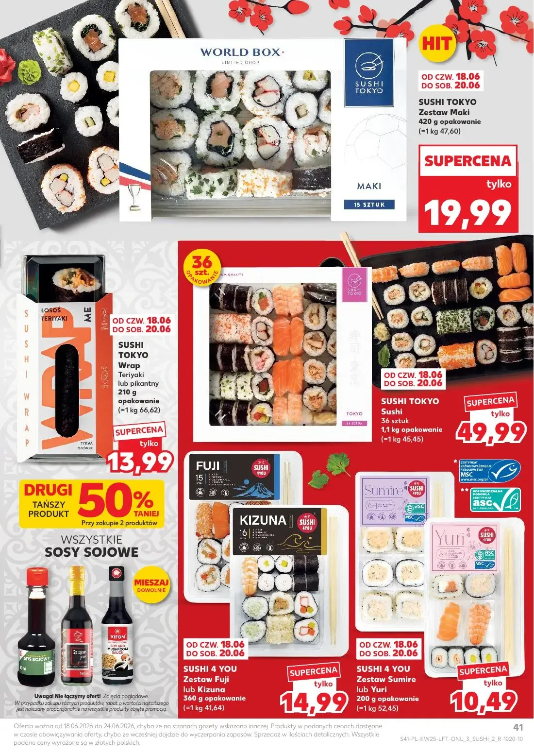 Kaufland gazetka, strona 41 z 70 — SUSHI TOKYO Zestaw Maki, SUSHI TOKYO Wrap Teriyaki, SUSHI TOKYO Sushi