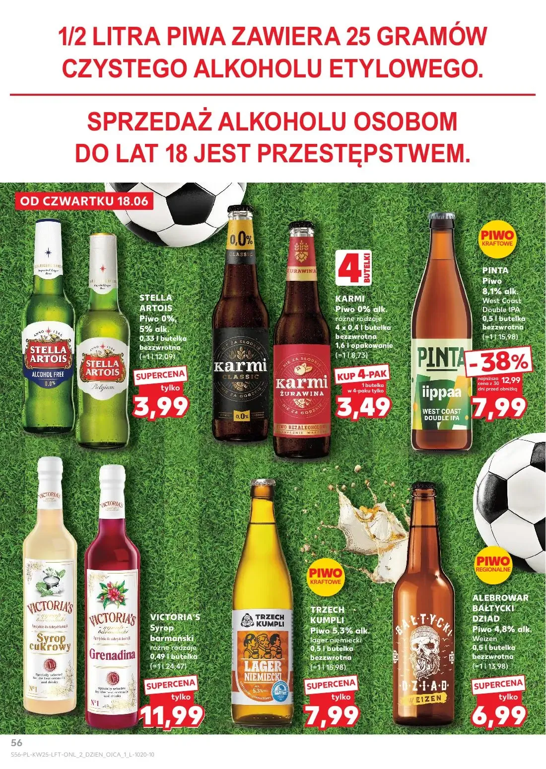 Kaufland gazetka, strona 56 z 70 — PINTA West Coast Double IPA, STELLA ARTOIS, KARMI