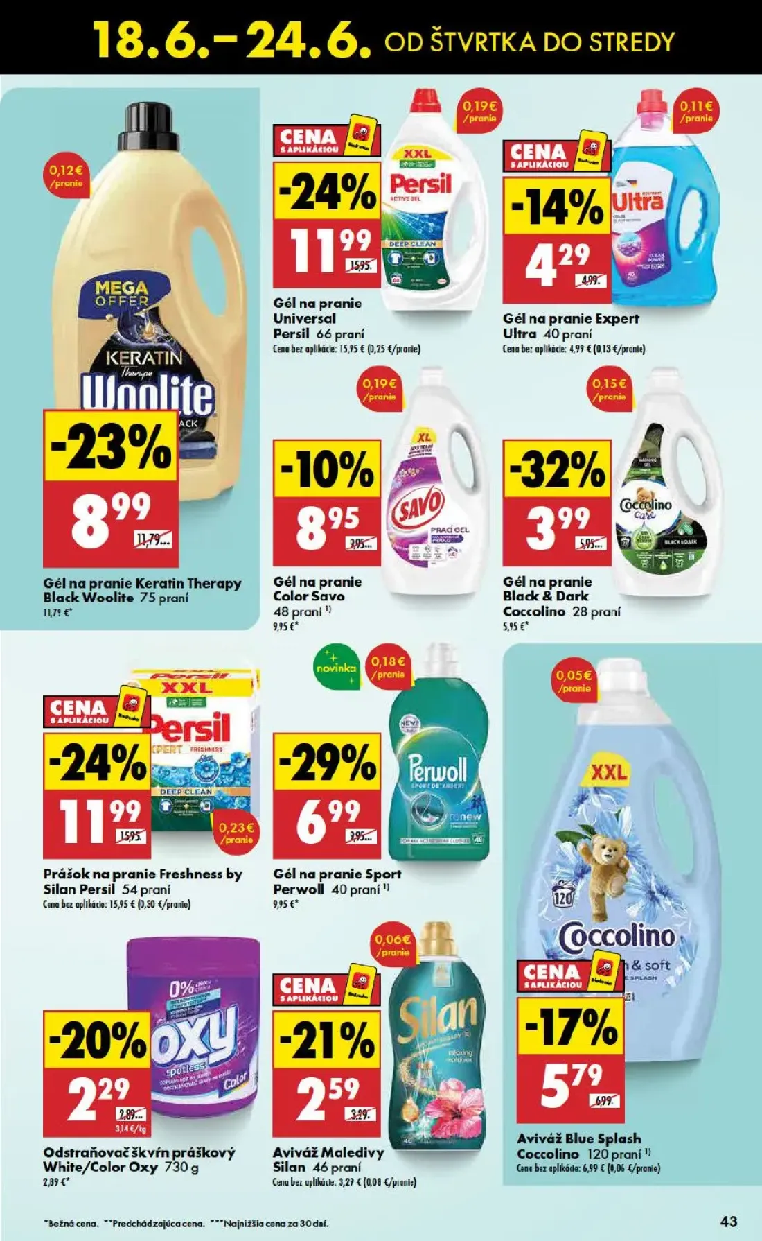 Biedronka leták, strana 43 z 48 — Gél na pranie Universal Persil, Prášok na pranie Freshness by Silan Persil, Gél na pranie …