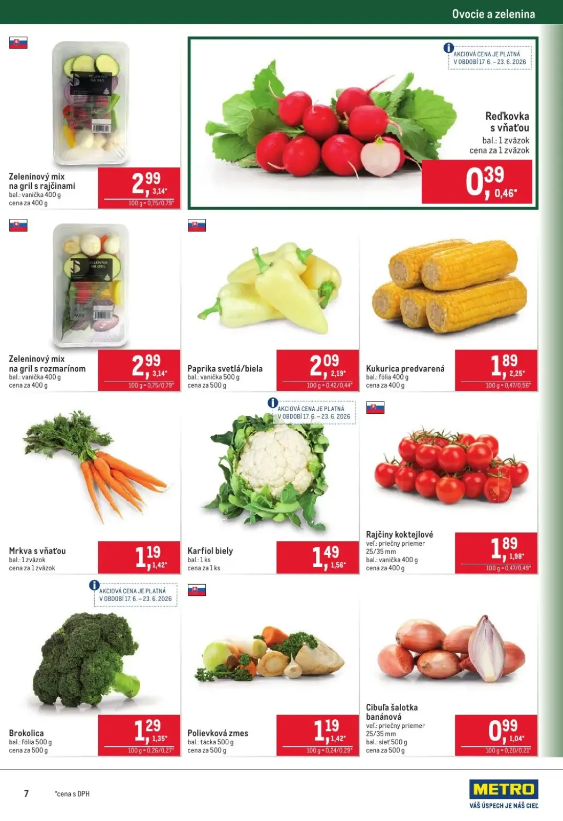 Metro leták, strana 7 z 40 — Zeleninový mix na gril s rajčinami, Paprika svetlá/biela