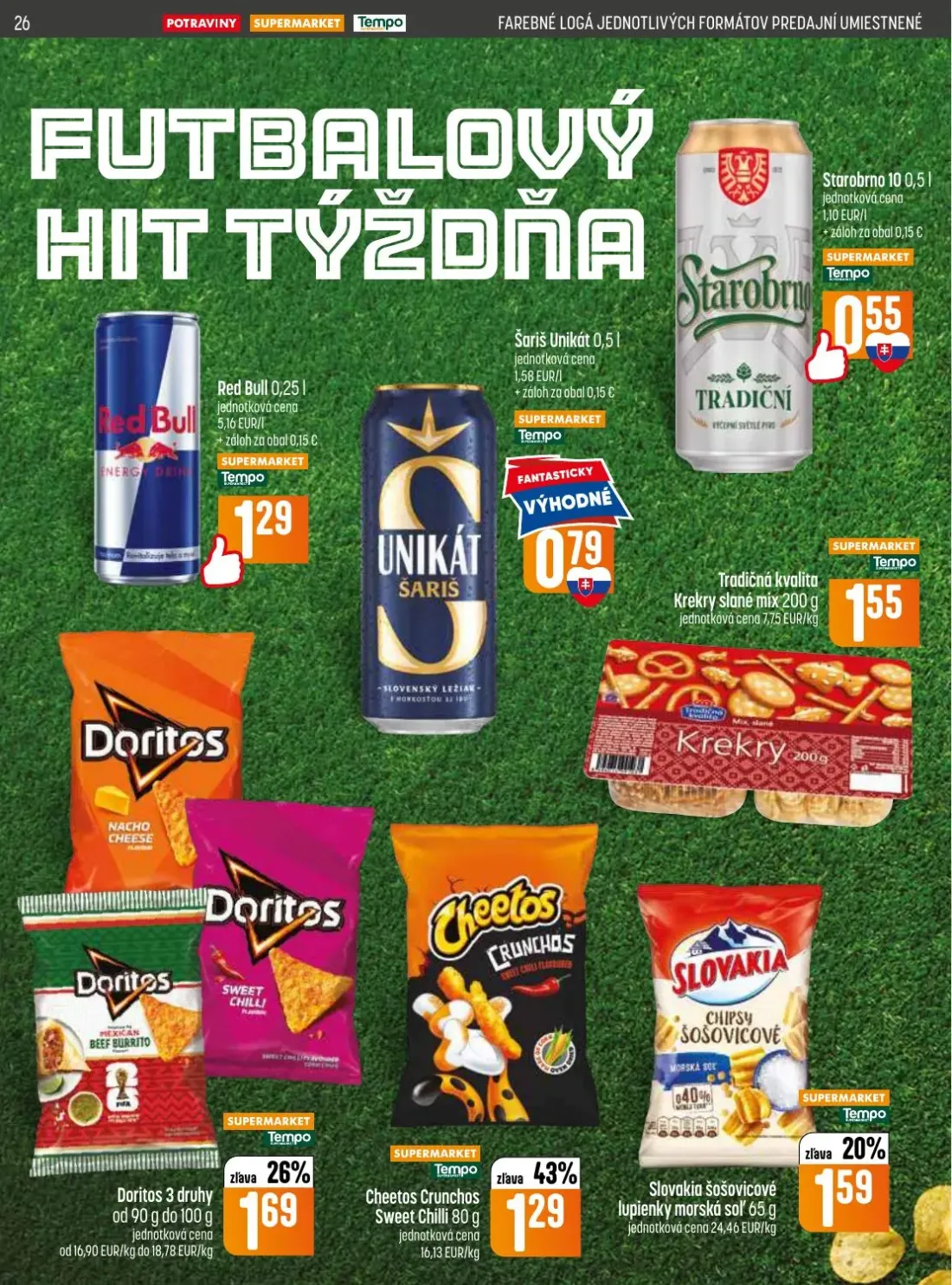 Coop Jednota leták, strana 26 z 32 — Red Bull, Šariš Unikát, Starobrno 10