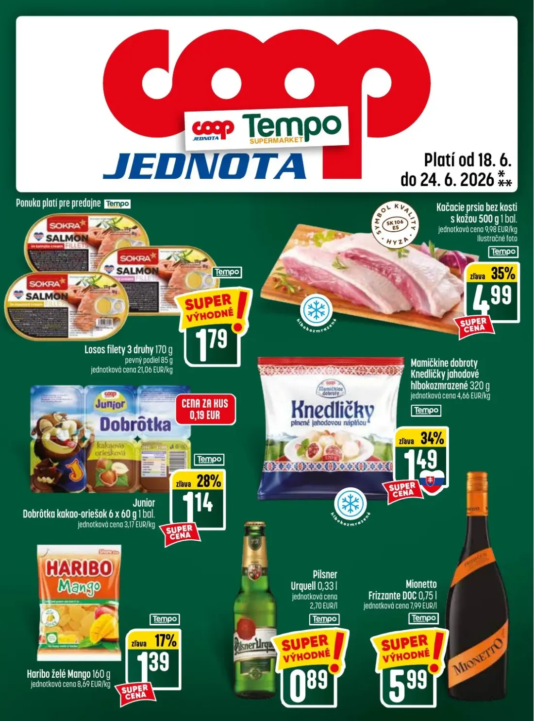 Coop Jednota leták, strana 29 z 32 — Dobrôtka kakao-oriešok, Haribo želé Mango