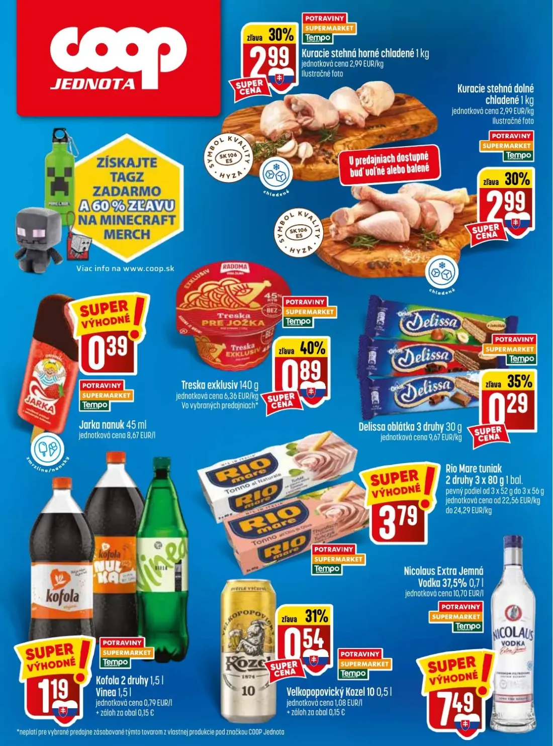 Coop Jednota leták, strana 32 z 32 — Delissa oblátka, Kofola