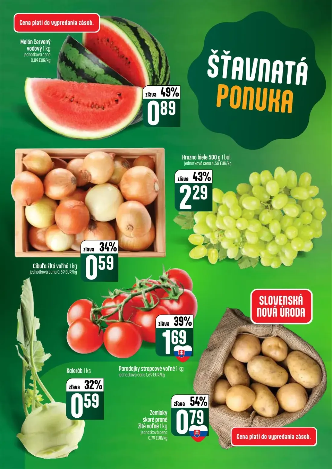 Coop Tempo leták, strana 10 z 64 — Cibuľa žltá voľná, Kaleráb, Paradajky strapcové voľné