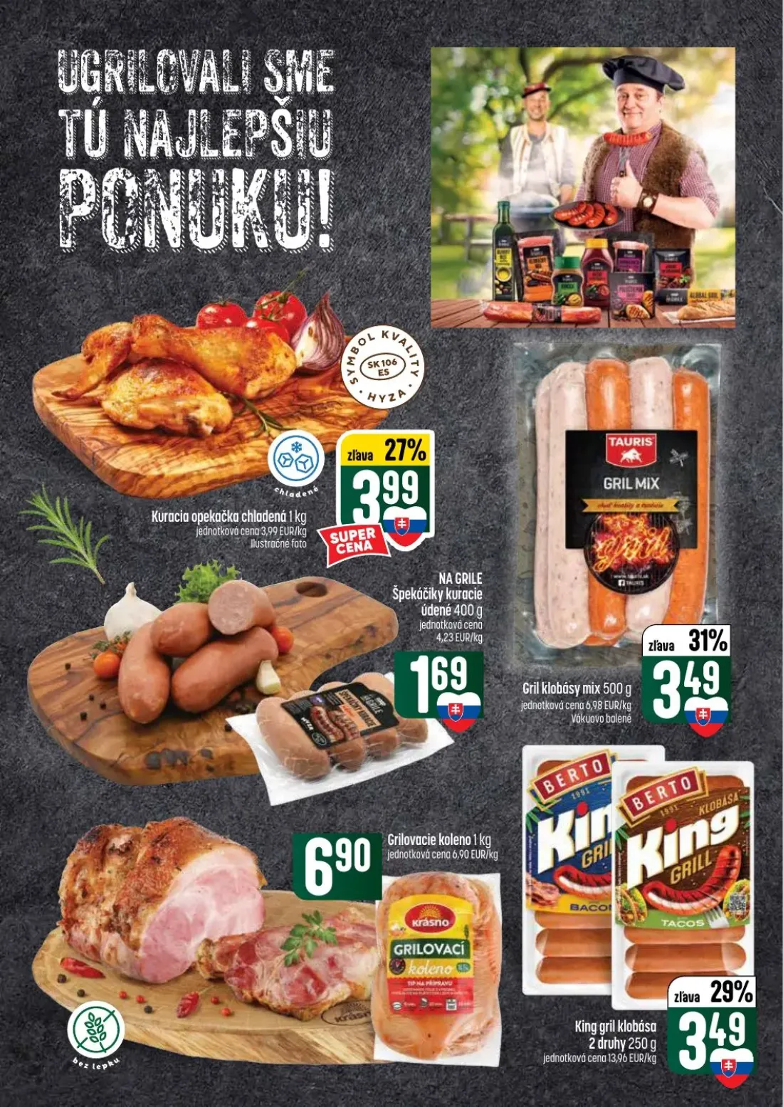 Coop Tempo leták, strana 12 z 64 — Kuracia opekačka chladená, Špekáčiky kuracie údené, Gril klobásy mix