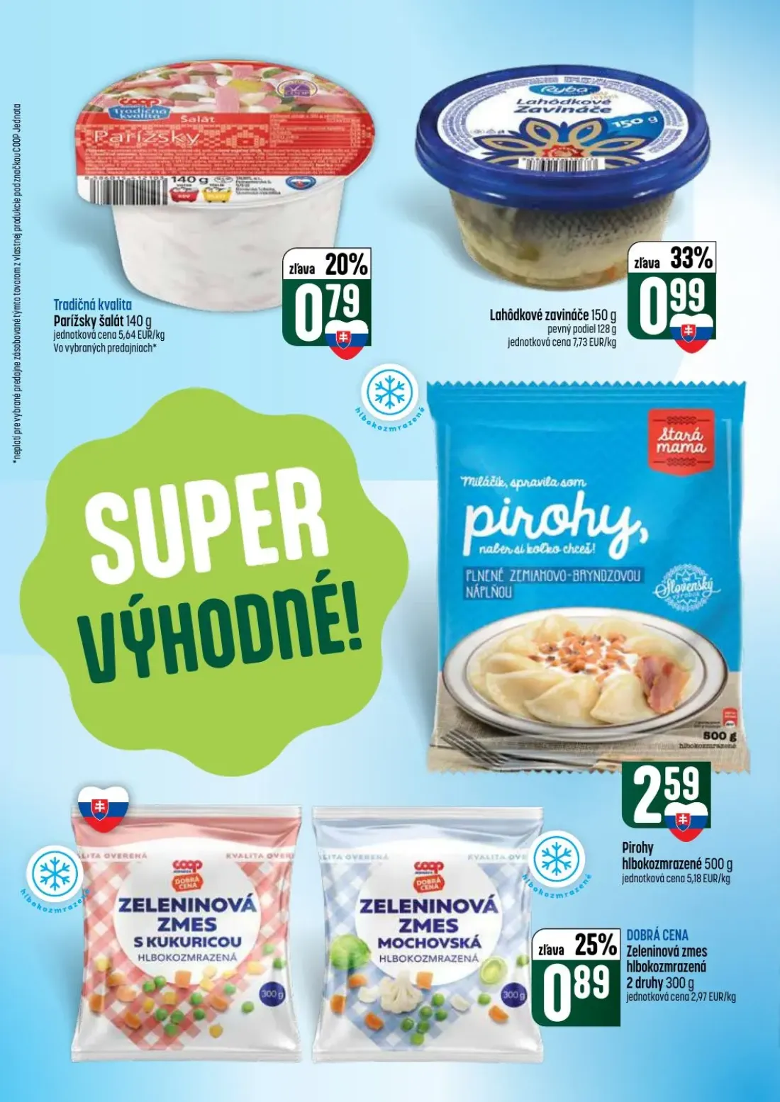 Coop Tempo leták, strana 18 z 64 — Parížsky šalát, Lahôdkové zavináče, Pirohy