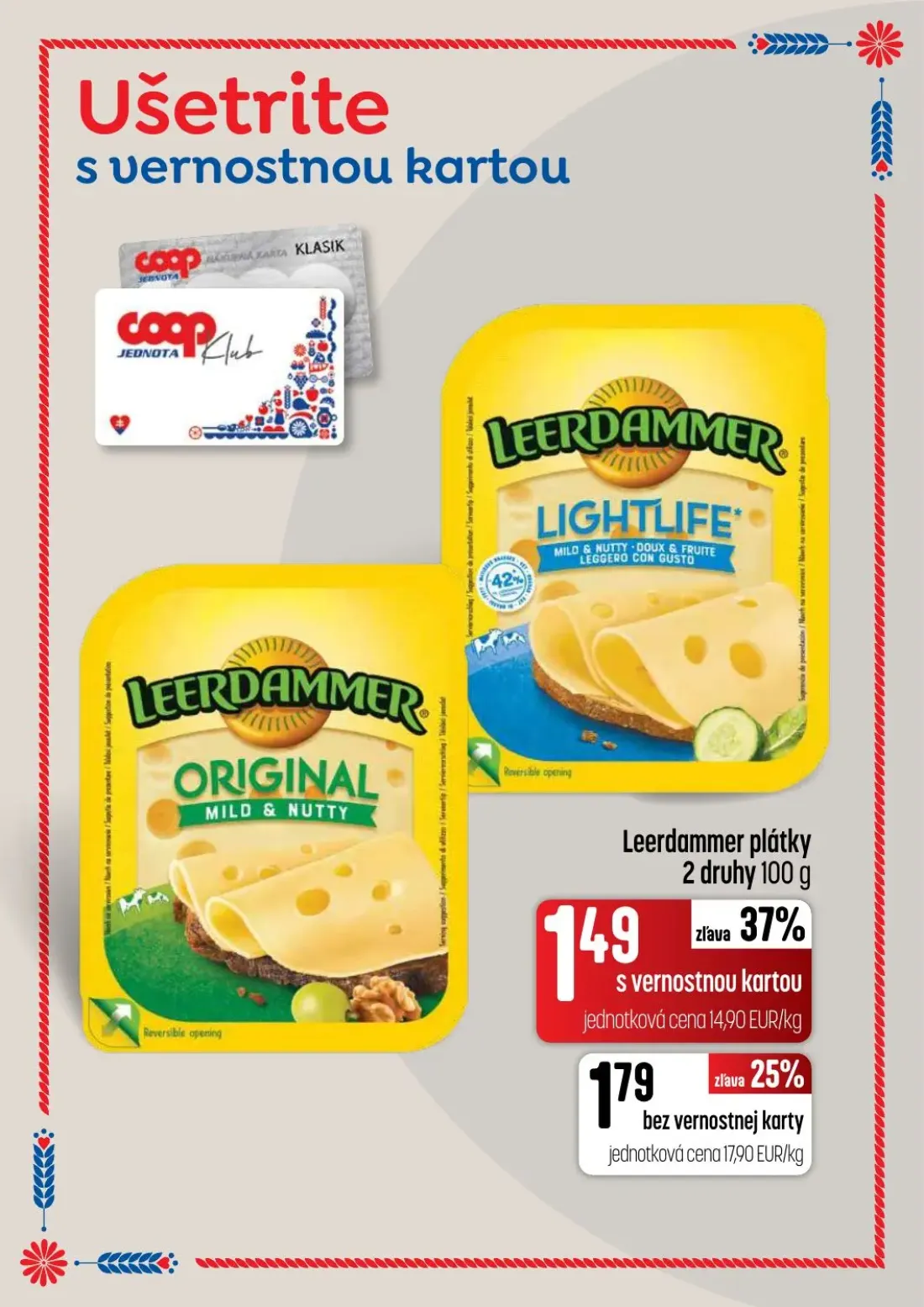 Coop Tempo leták, strana 24 z 64 — Leerdammer plátky