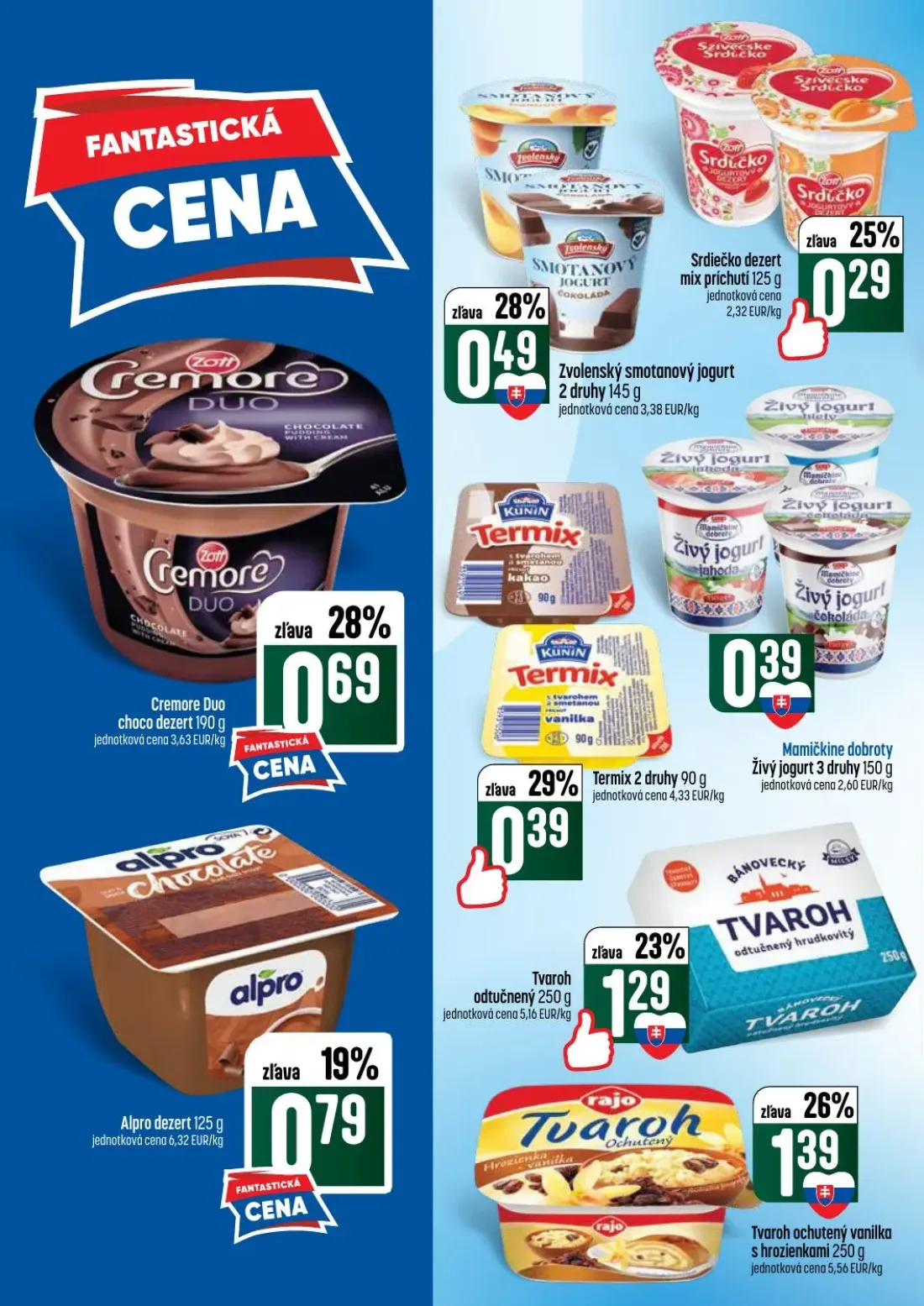 Coop Tempo leták, strana 26 z 64 — Srdiečko dezert mix príchutí, Zvolenský smotanový jogurt, Cremore Duo choco dezert