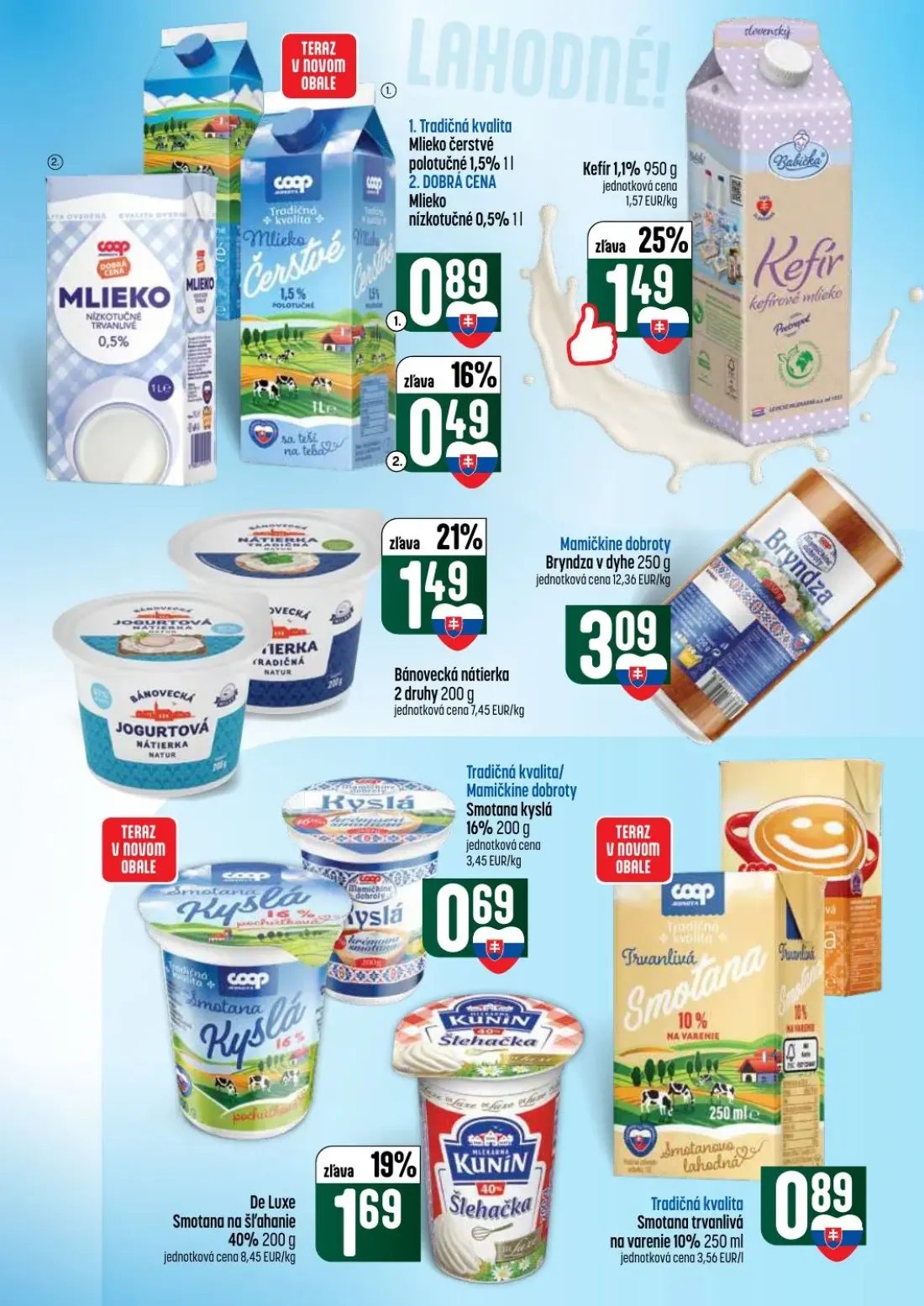Coop Tempo leták, strana 27 z 64 — Mlieko čerstvé polotučné 1,5%, Mlieko nízkotučné 0,5%, Kefir