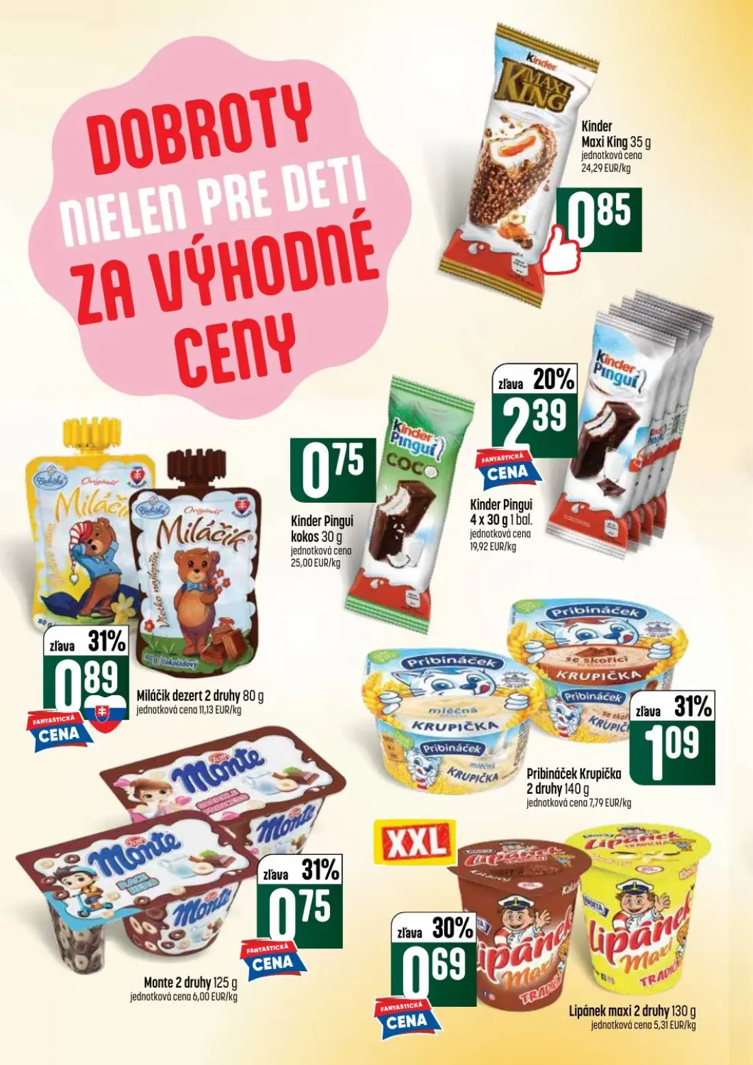 Coop Tempo leták, strana 32 z 64 — Kinder Maxi King, Kinder Pingui kokos, Kinder Pingui