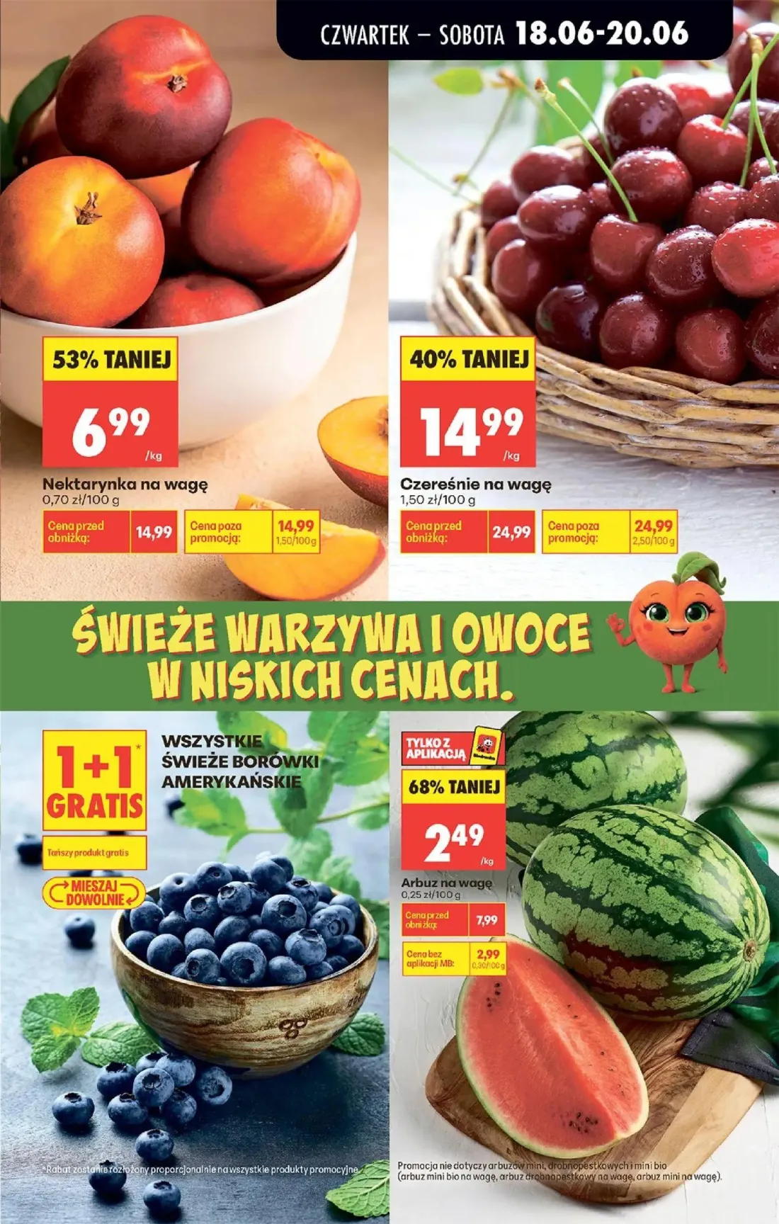 Biedronka gazetka, strona 25 z 87 — Czereśnie na wagę, Nektarynka na wagę, Arbuz na wagę