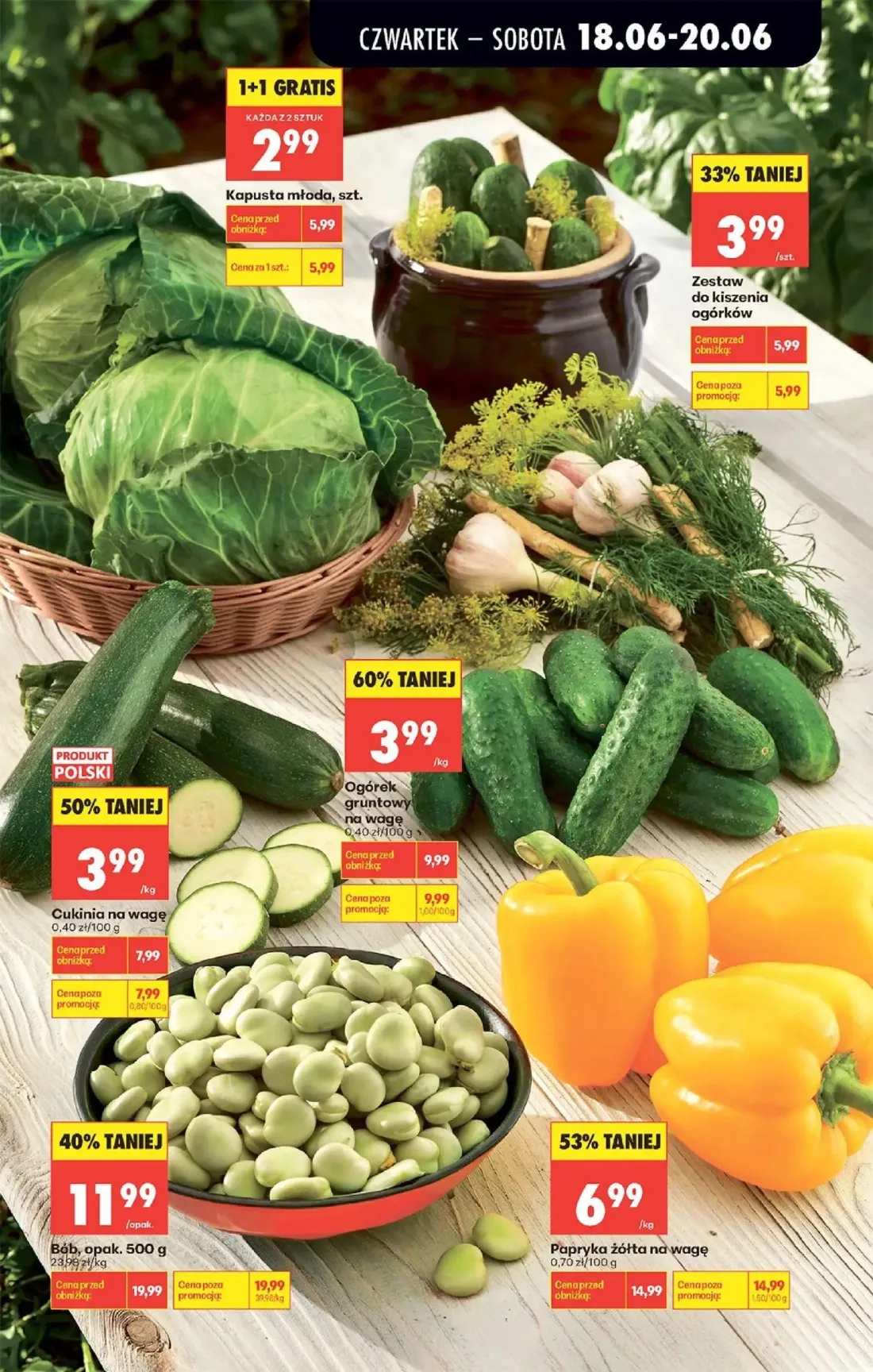 Biedronka gazetka, strona 27 z 87 — Bób, Papryka żółta, Ogórek gruntowy