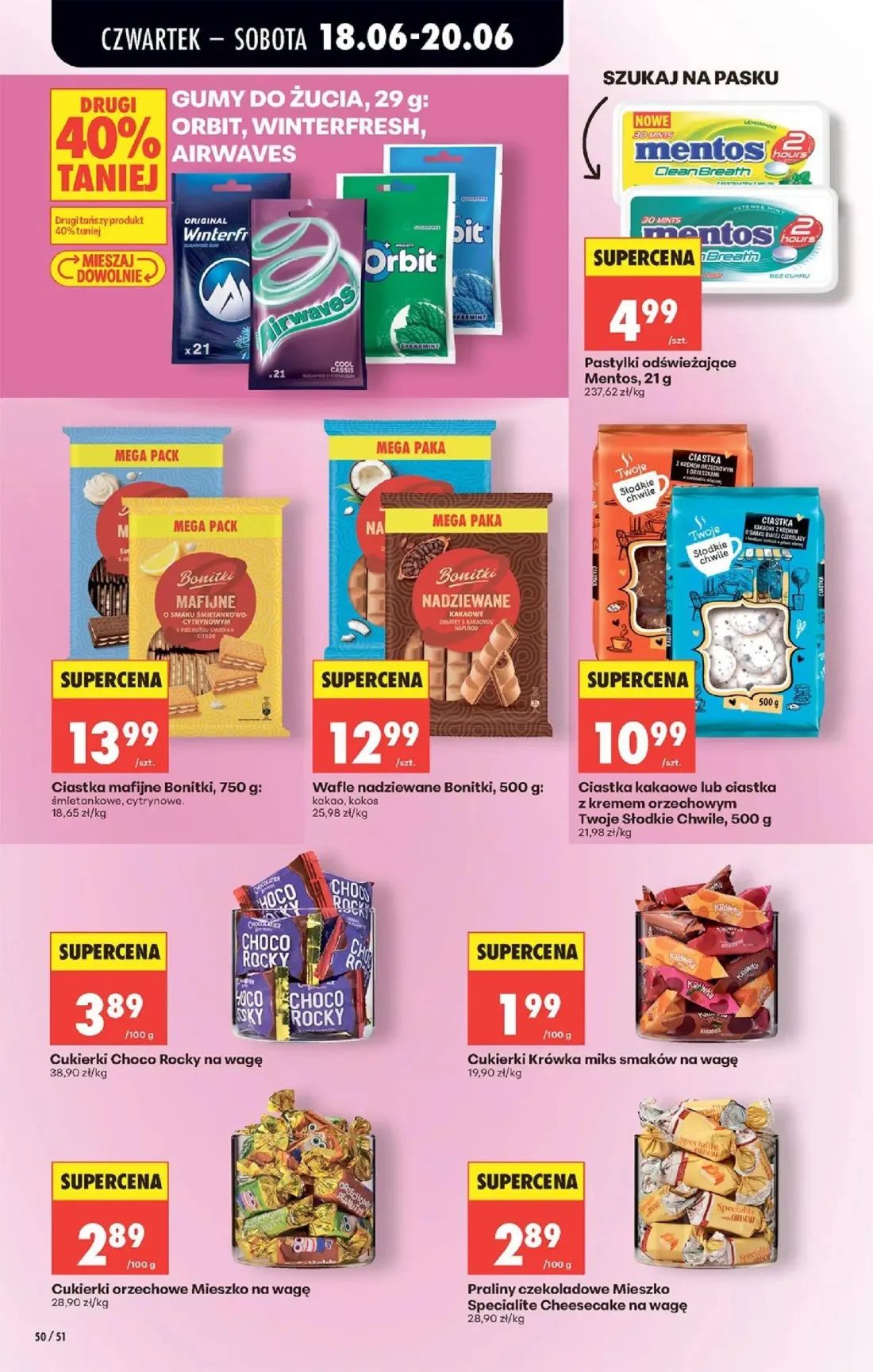Biedronka gazetka, strona 62 z 87 — Ciastka mafijne Bonitki, śmietankowe, cytrynowe, Wafle nadziewane Bonitki, kakao, kokos,…